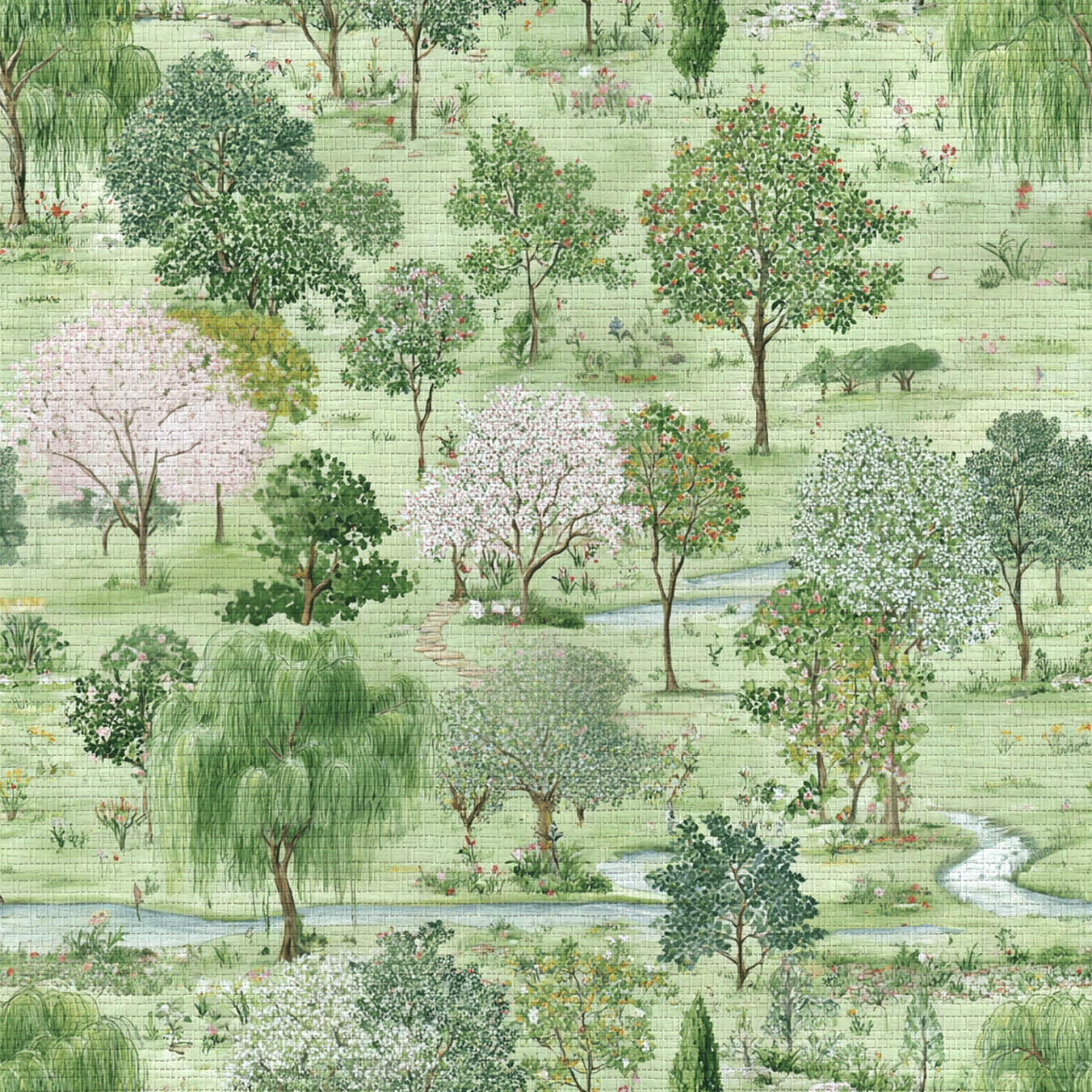 Willow Dreams Faux Grasscloth Wallpaper
