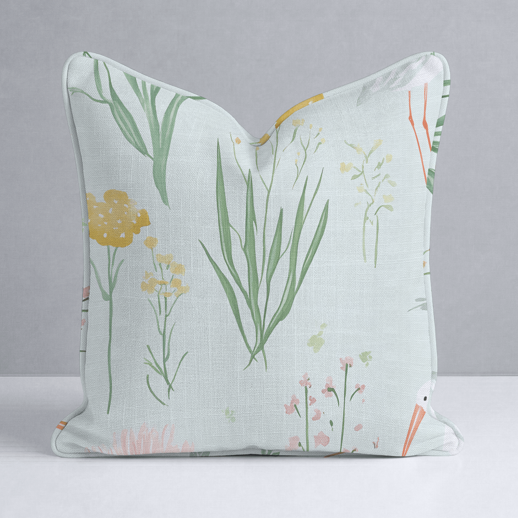 Willow Wading Throw Pillow - Lemon Park
