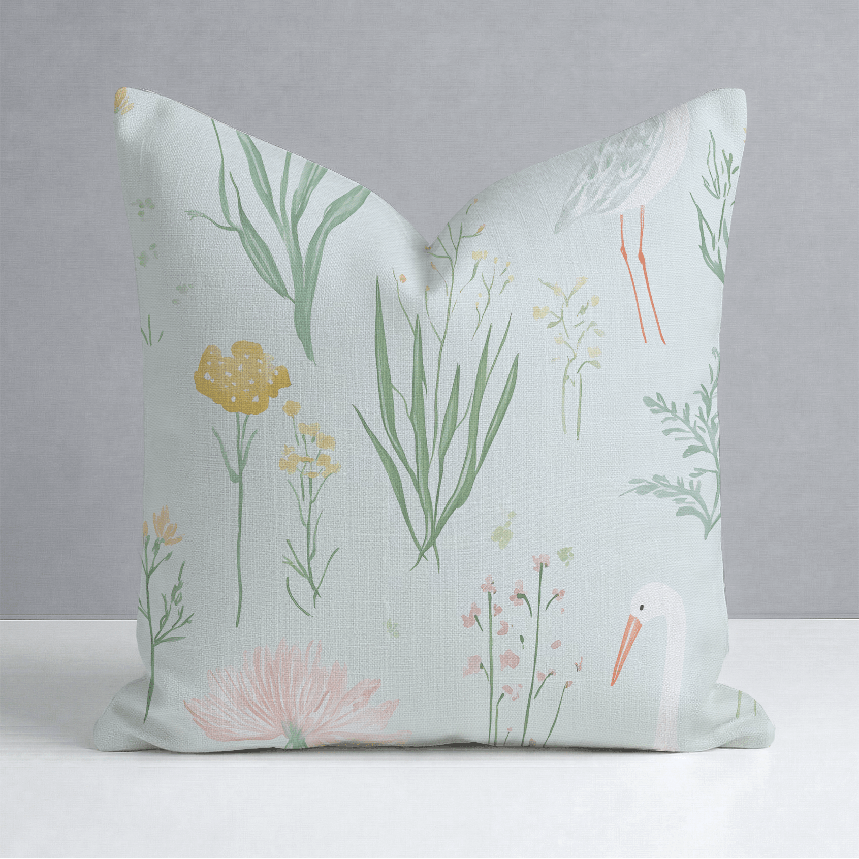 Willow Wading Throw Pillow - Lemon Park