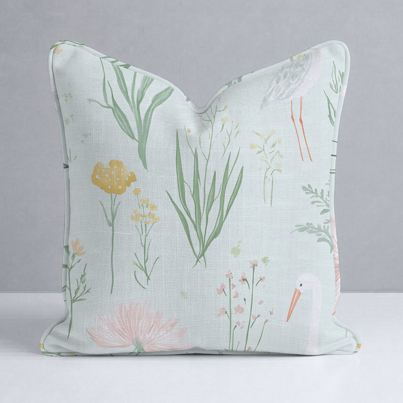 Willow Wading Throw Pillow - Lemon Park