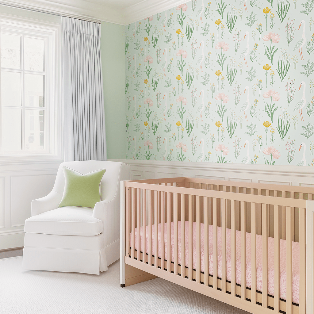 Willow Wading Wallpaper - Lemon Park