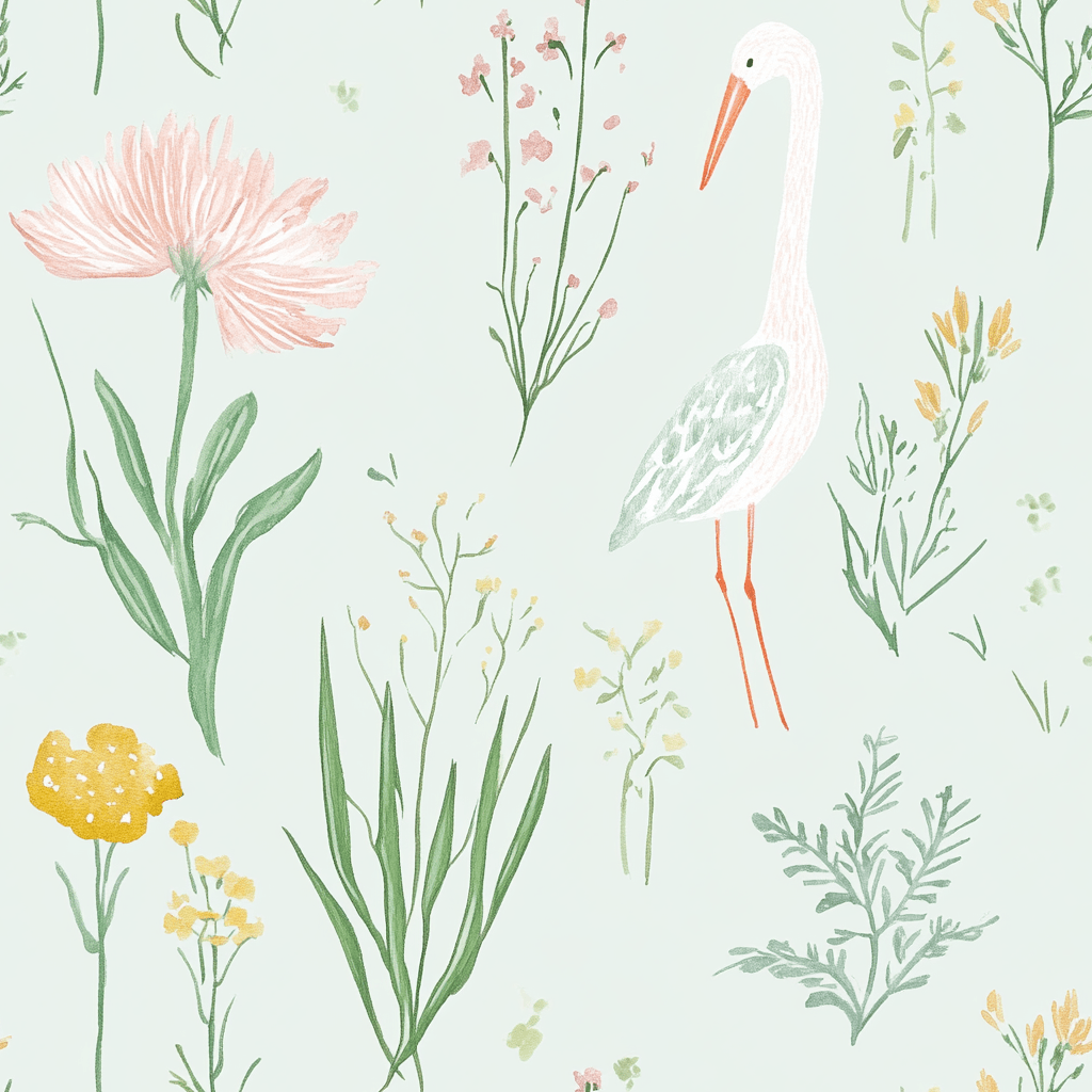 Willow Wading Wallpaper - Lemon Park