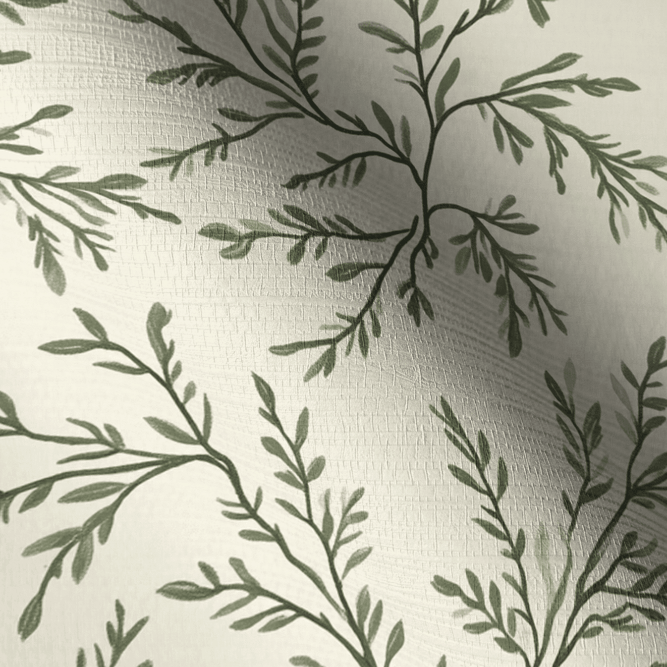 Willow Wreath Faux Grasscloth Wallpaper - Lemon Park
