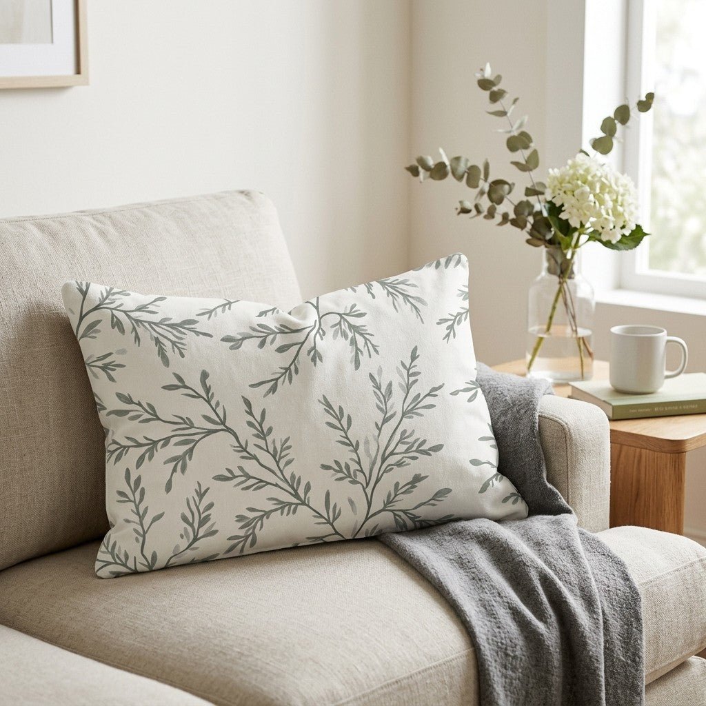 Willow Wreath Throw Pillow - Lemon Park