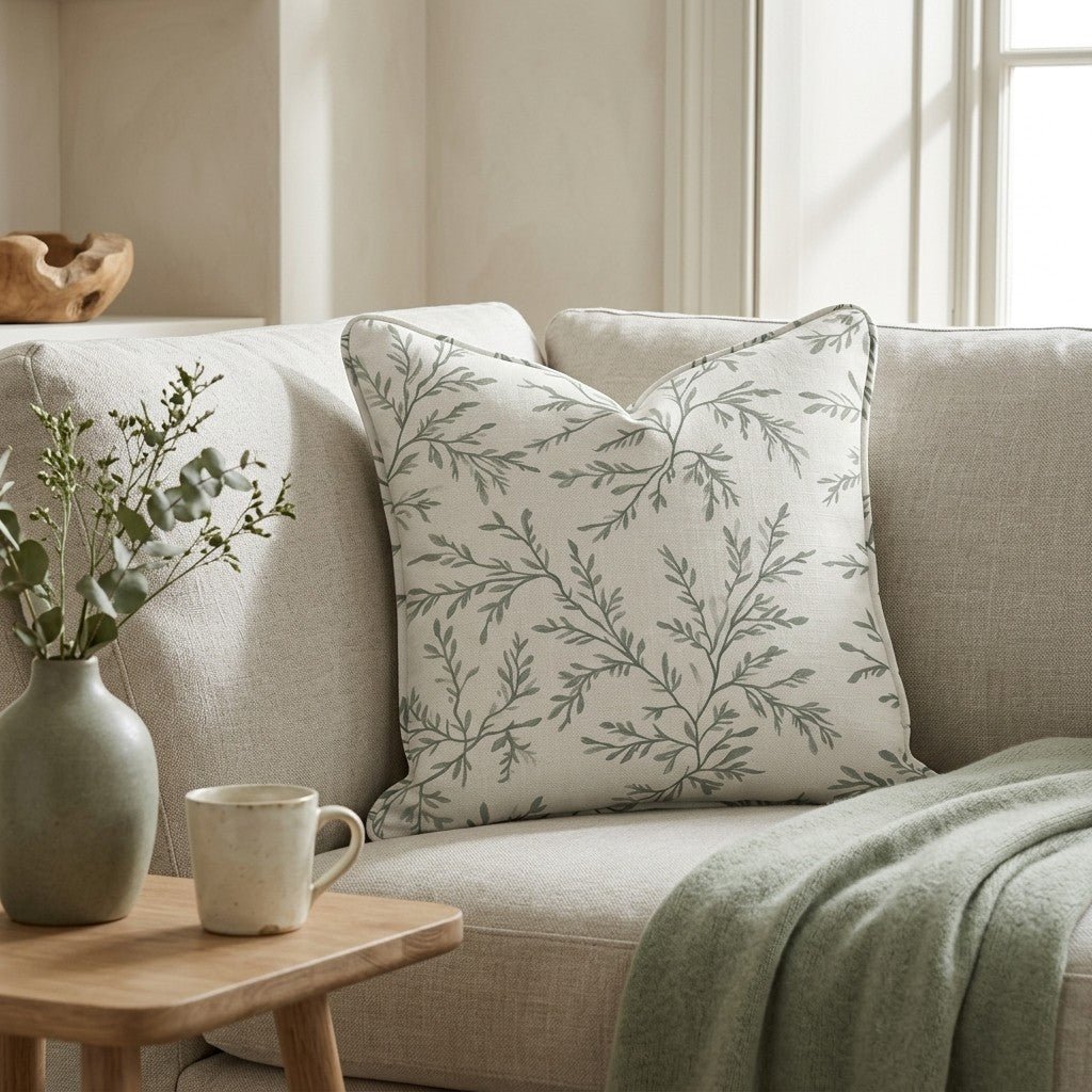 Willow Wreath Throw Pillow - Lemon Park