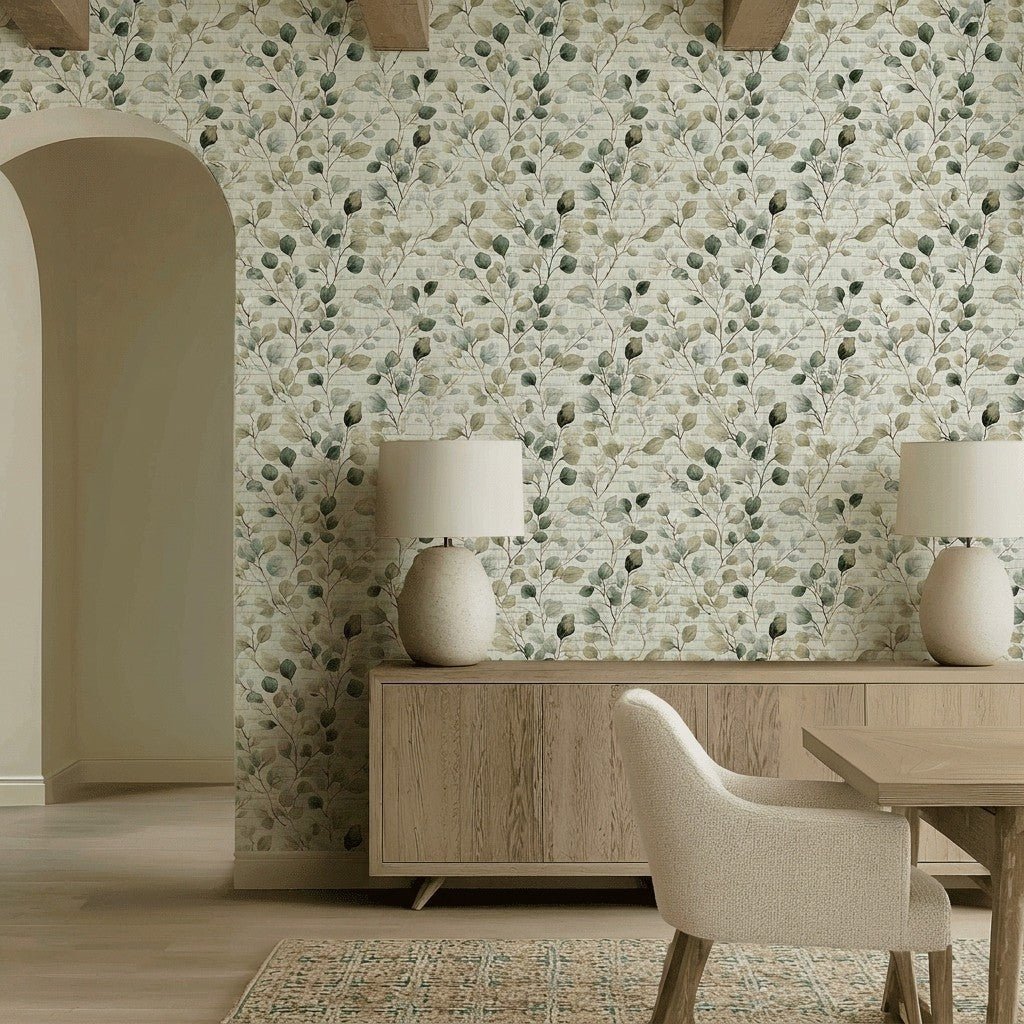Willowmere Faux Grasscloth Wallpaper - Lemon Park