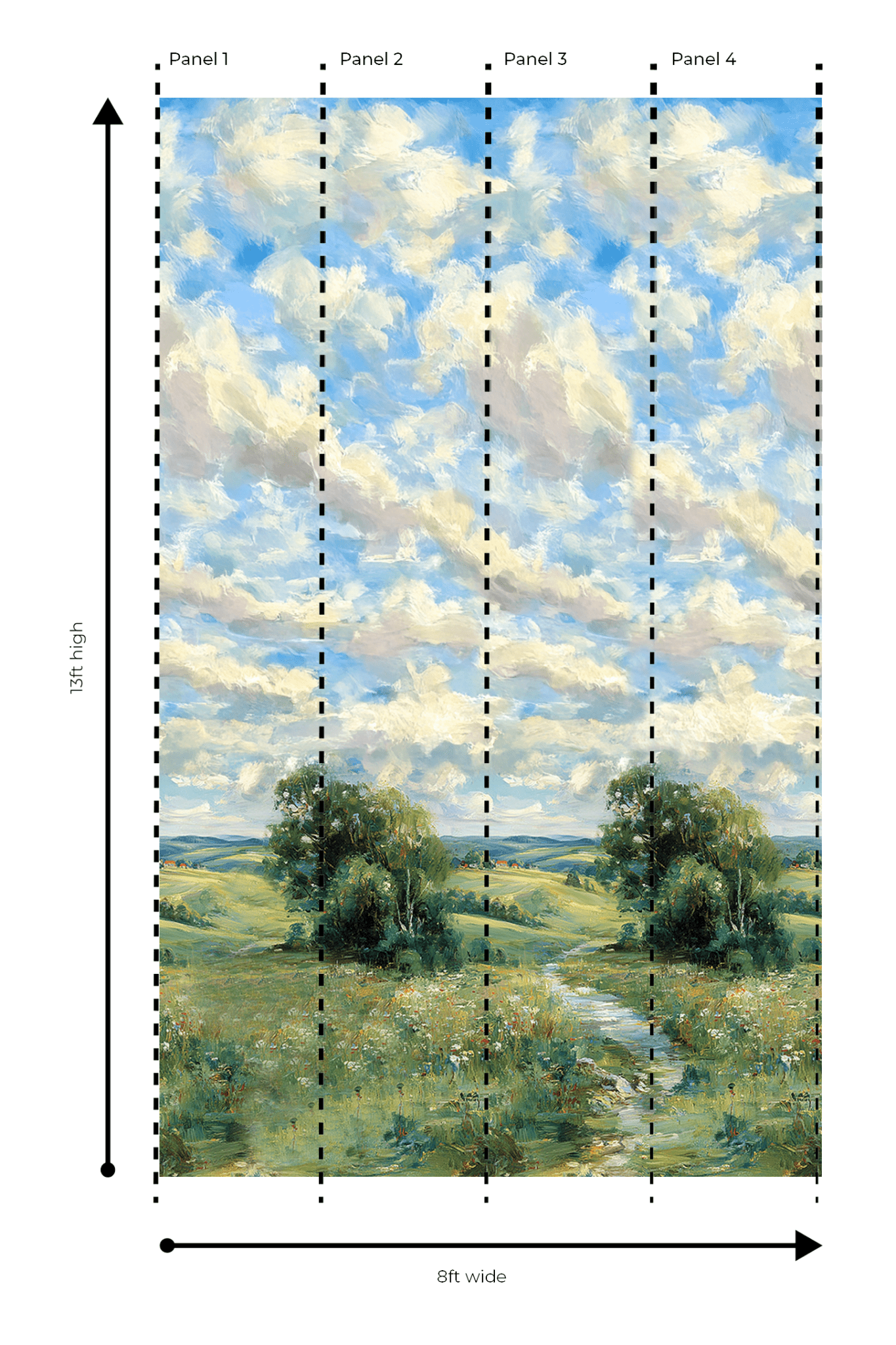 Winding Path - Wall Mural - Lemon Park