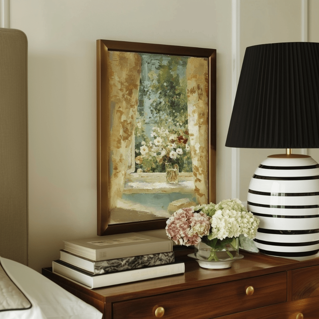 Windowsill Blooms - Art Print - Lemon Park