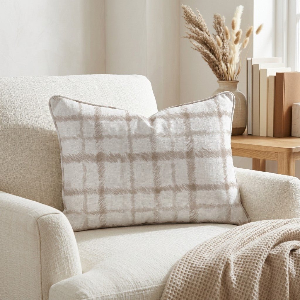Windsor Grid Throw Pillow - Lemon Park