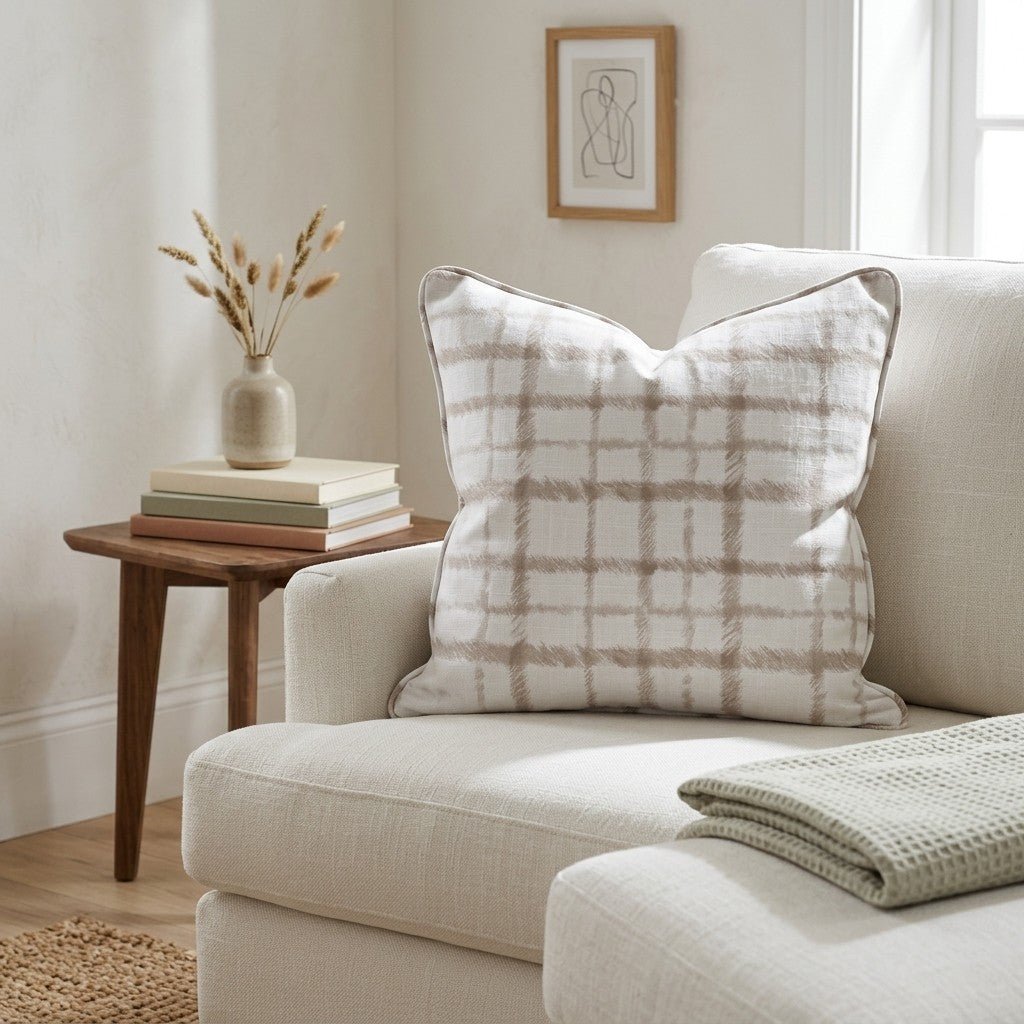 Windsor Grid Throw Pillow - Lemon Park