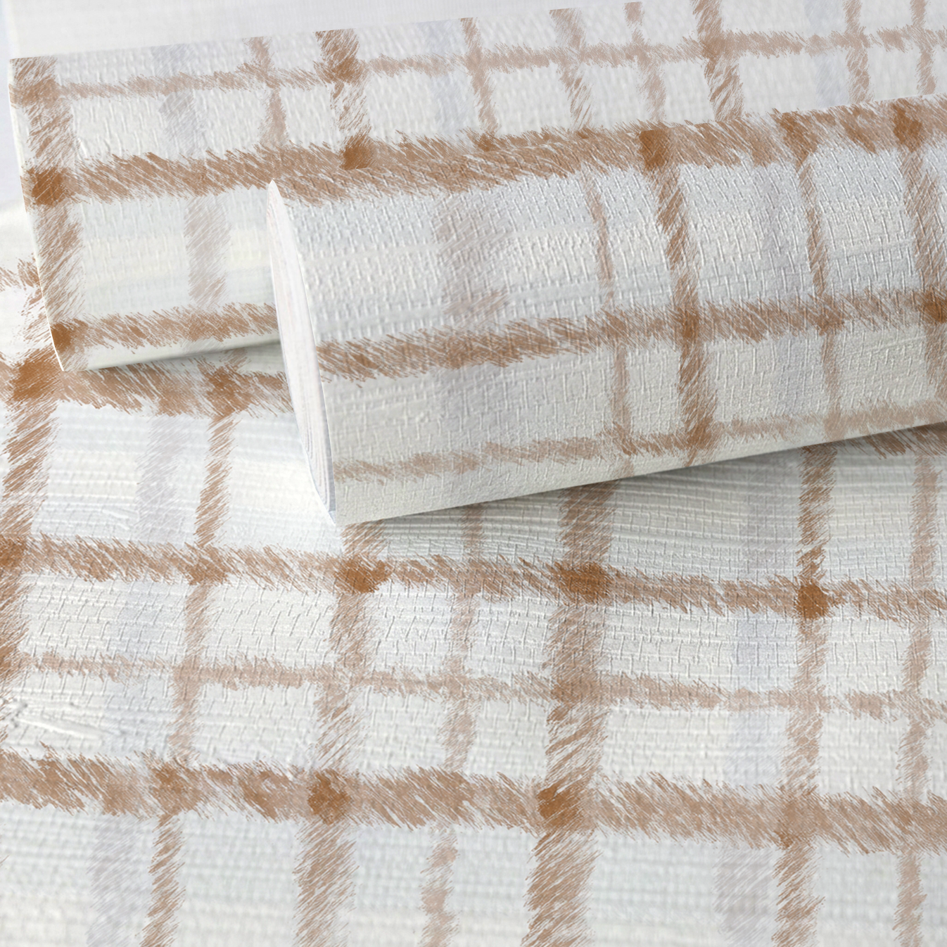 Windsor Grid Faux Grasscloth Wallpaper