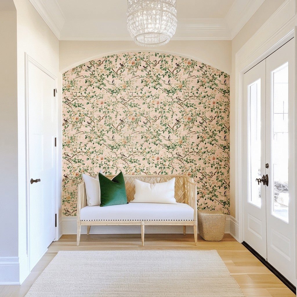 Windy Whispers Faux Grasscloth Wallpaper - Lemon Park