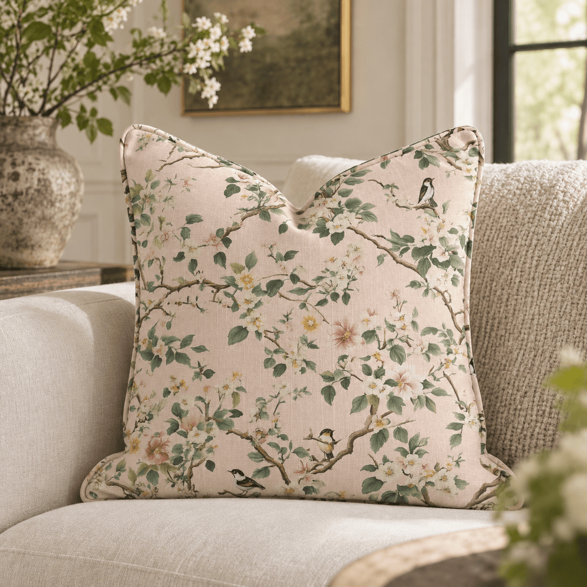 Windy Whispers Throw Pillow - Lemon Park