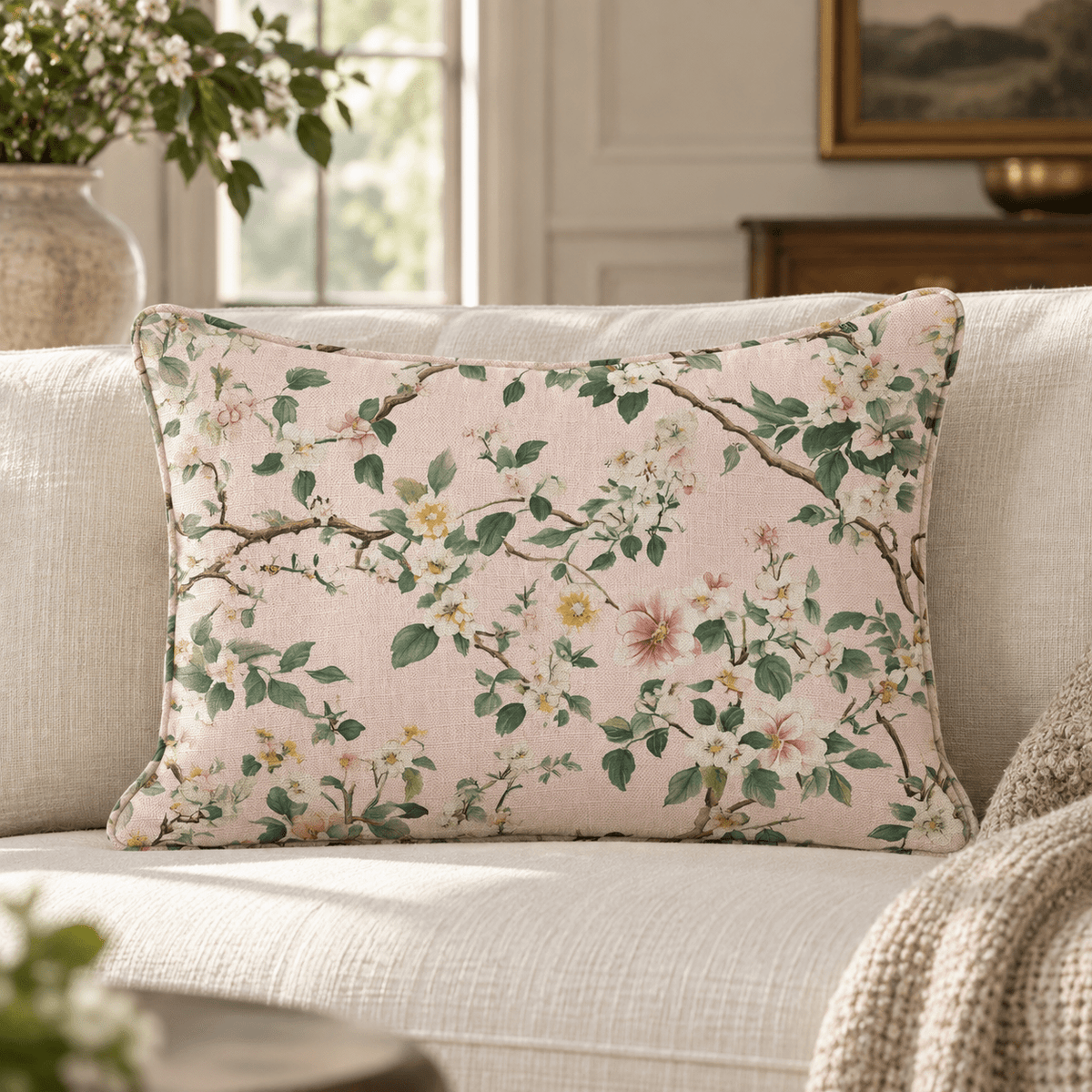 Windy Whispers Throw Pillow - Lemon Park