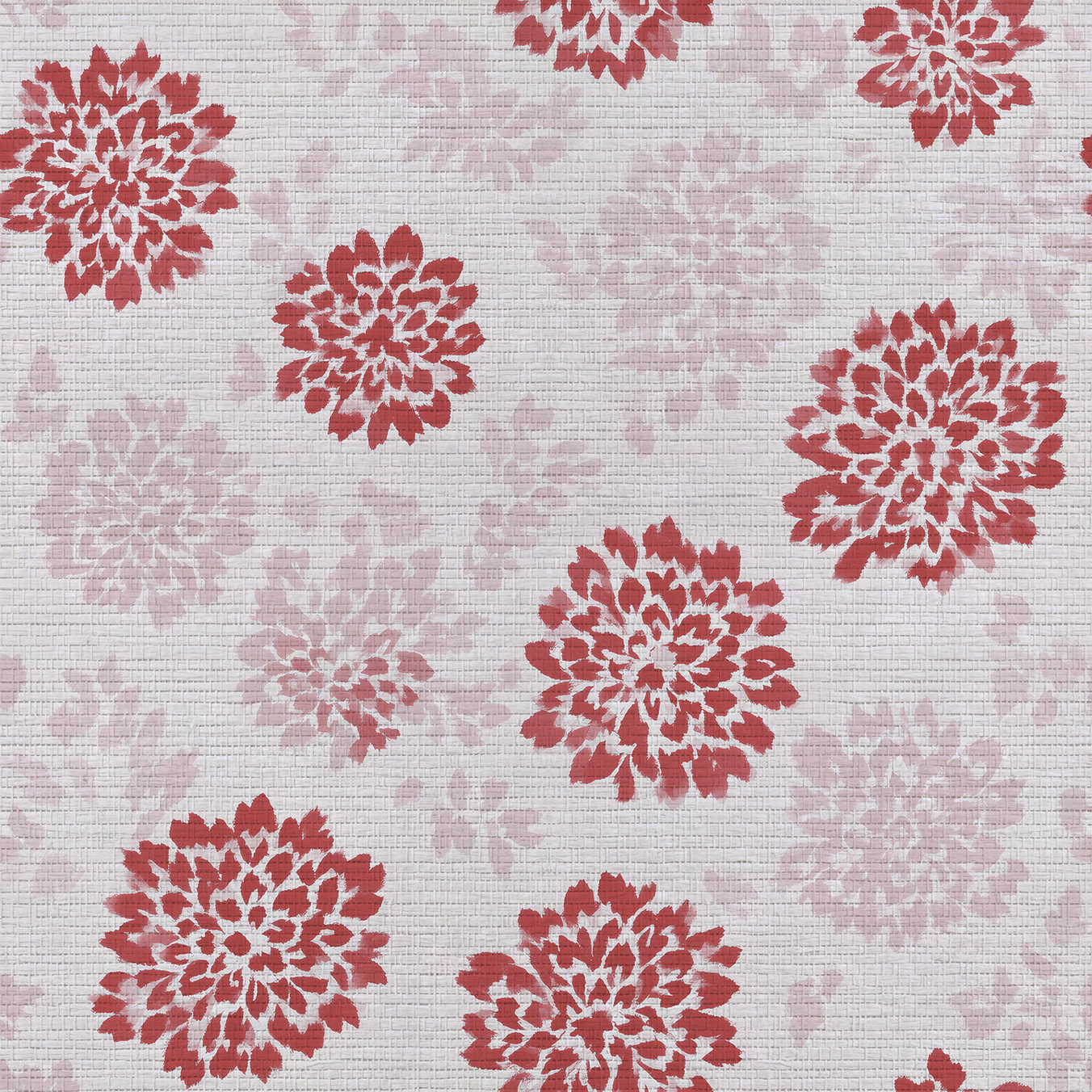Winter Berry Poinsettia Faux Grasscloth Wallpaper - Lemon Park