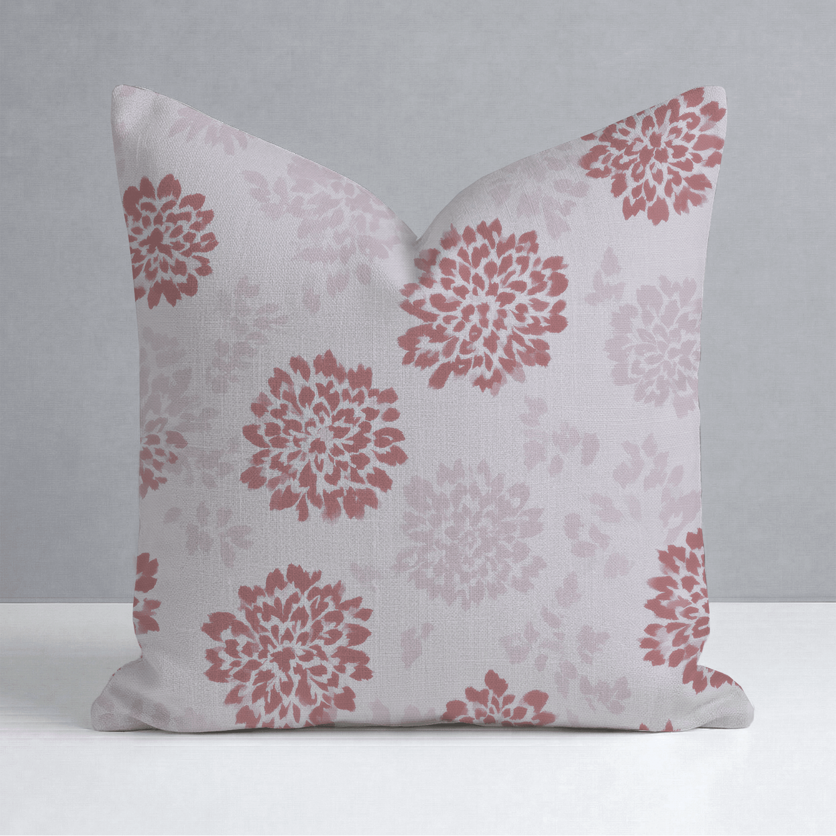 Winter Berry Poinsettia Throw Pillow - Lemon Park