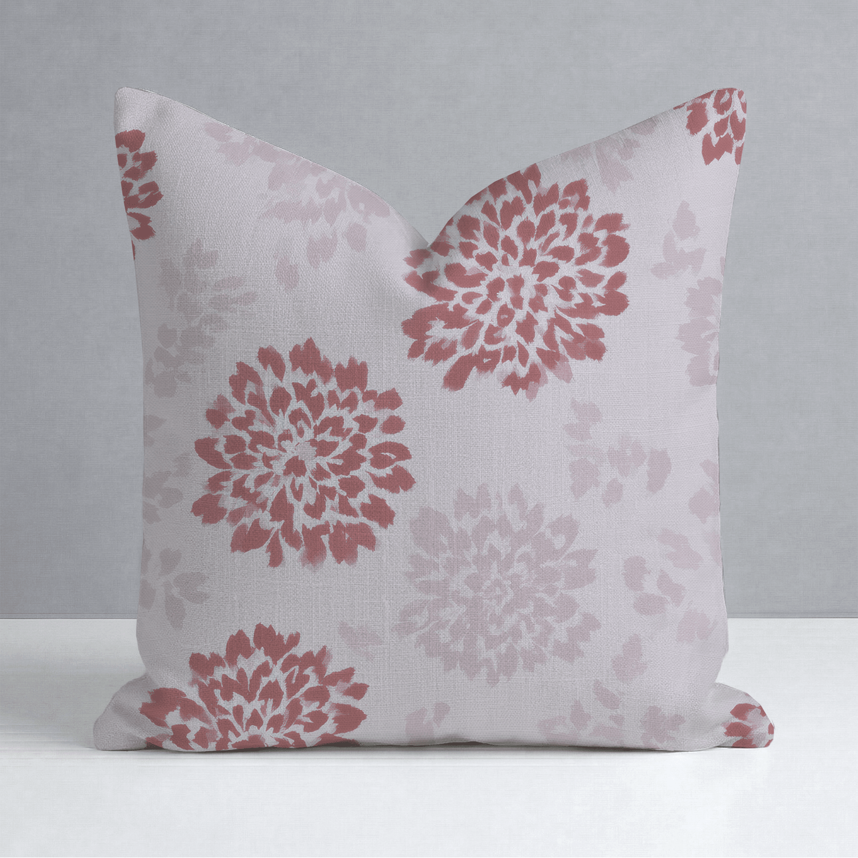 Winter Berry Poinsettia Throw Pillow - Lemon Park