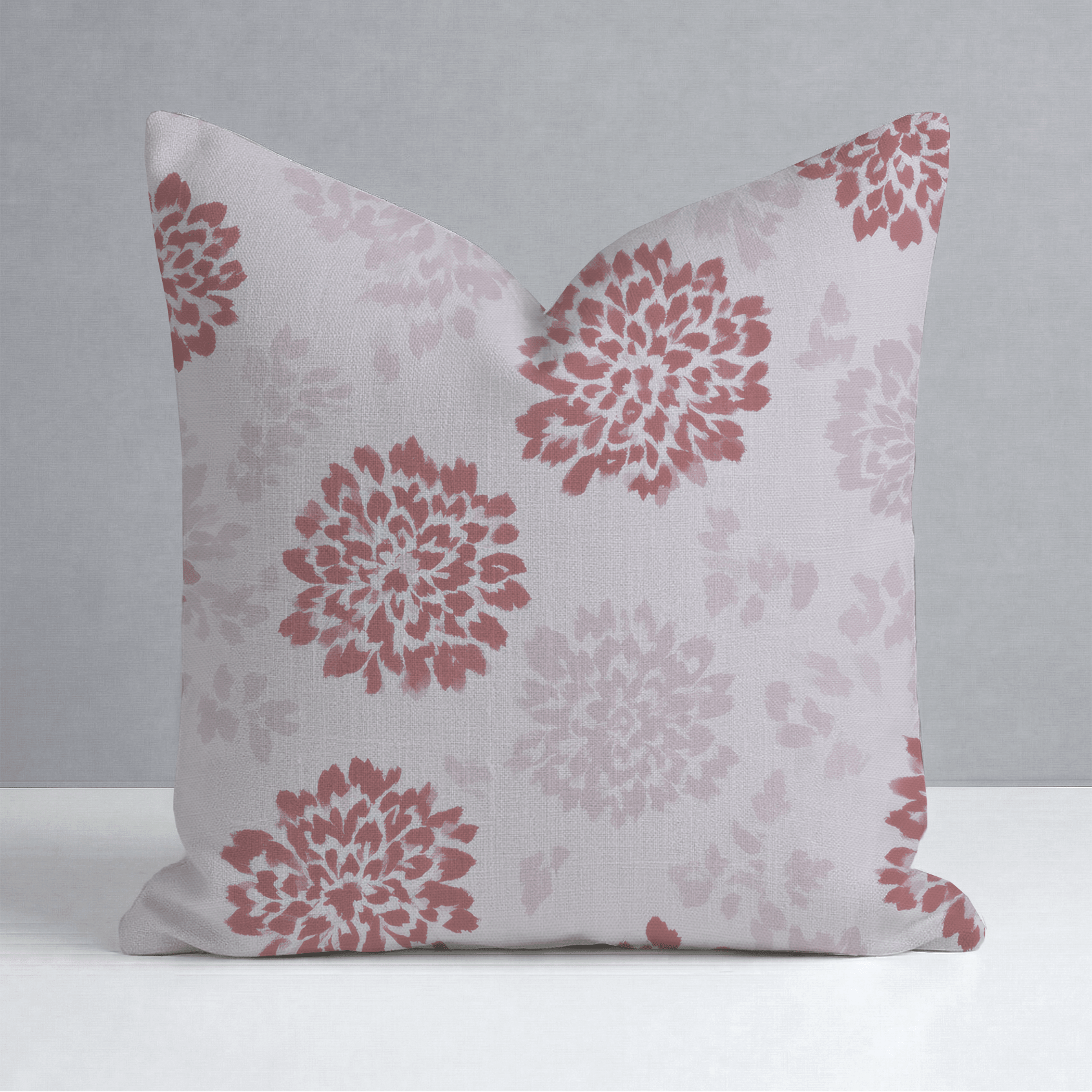 Winter Berry Poinsettia Throw Pillow - Lemon Park