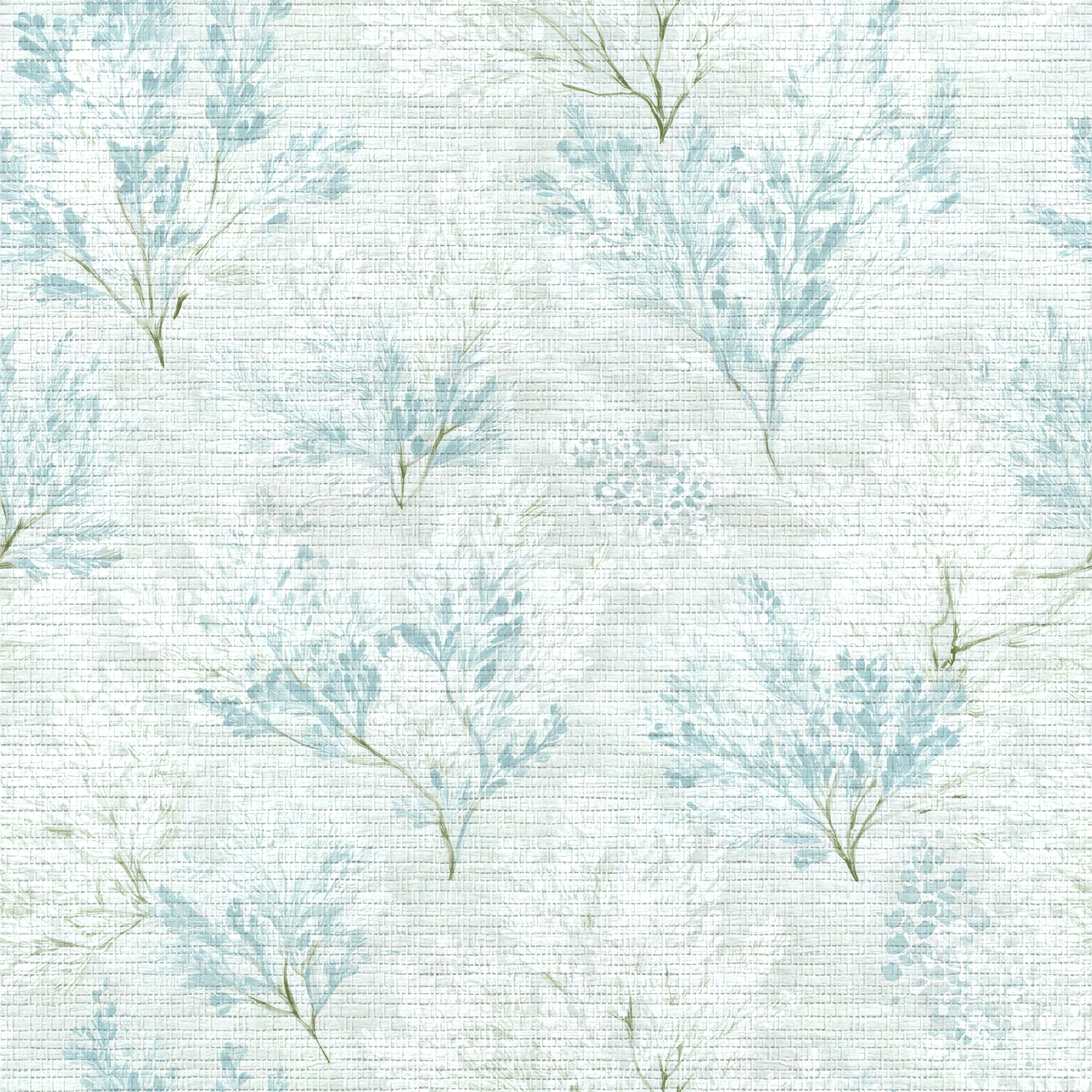 Winter Bloom Faux Grasscloth Wallpaper - Lemon Park