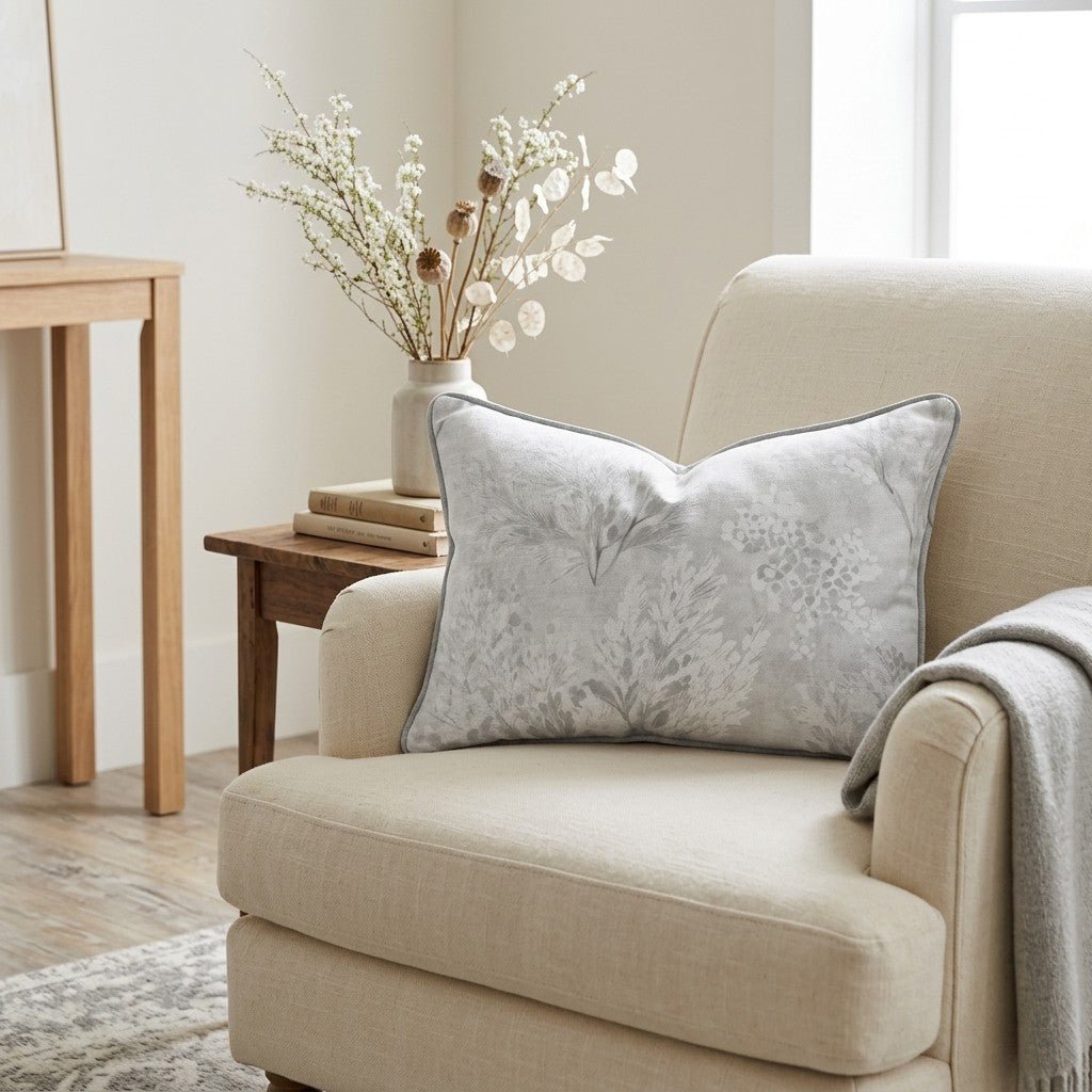 Winter Bloom Throw Pillow - Lemon Park