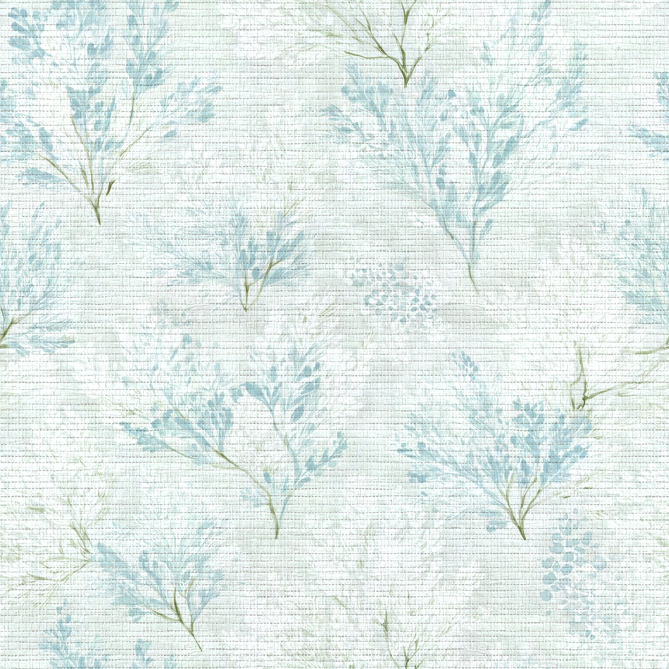Winter Bloom Faux Grasscloth Wallpaper