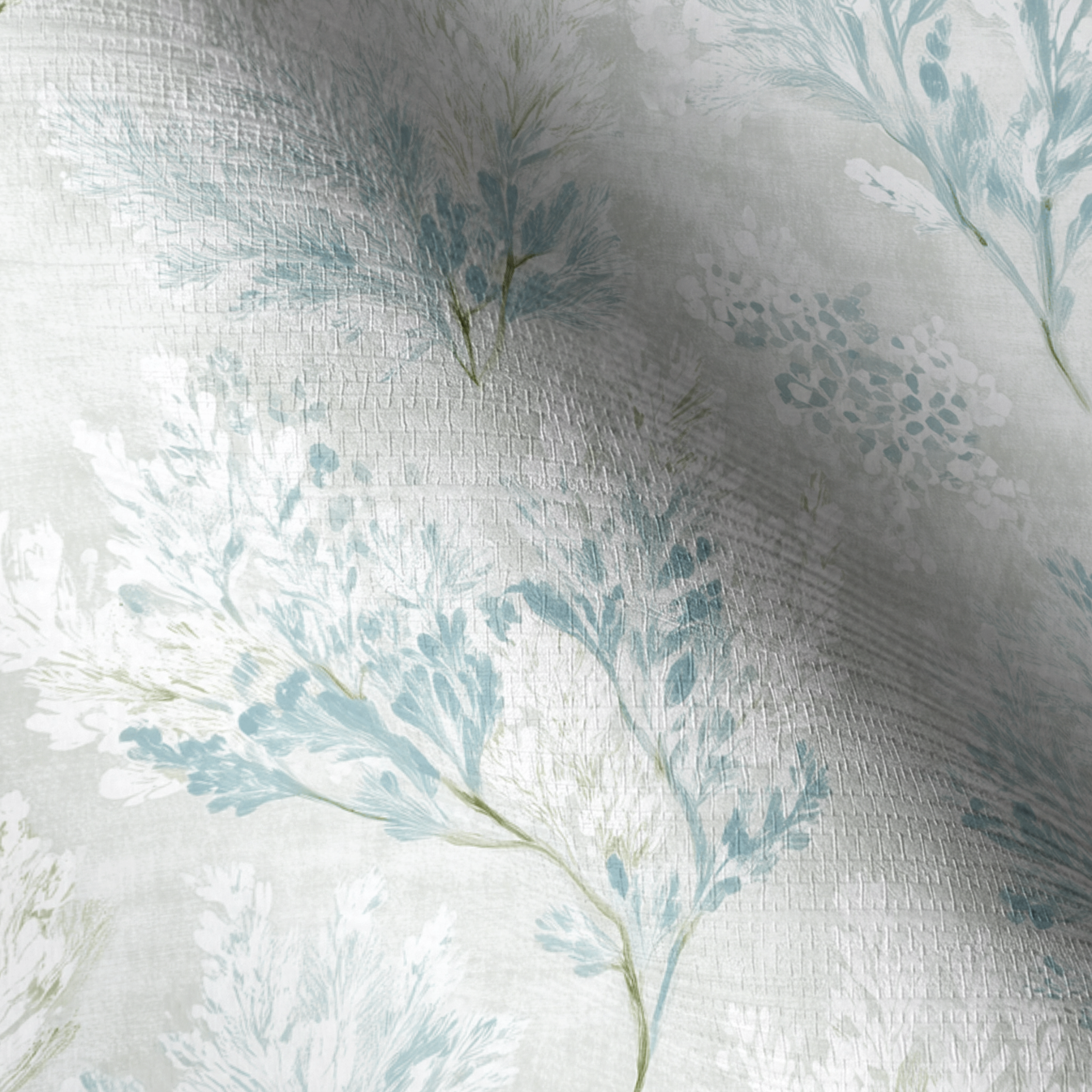 Winter Bloom Faux Grasscloth Wallpaper