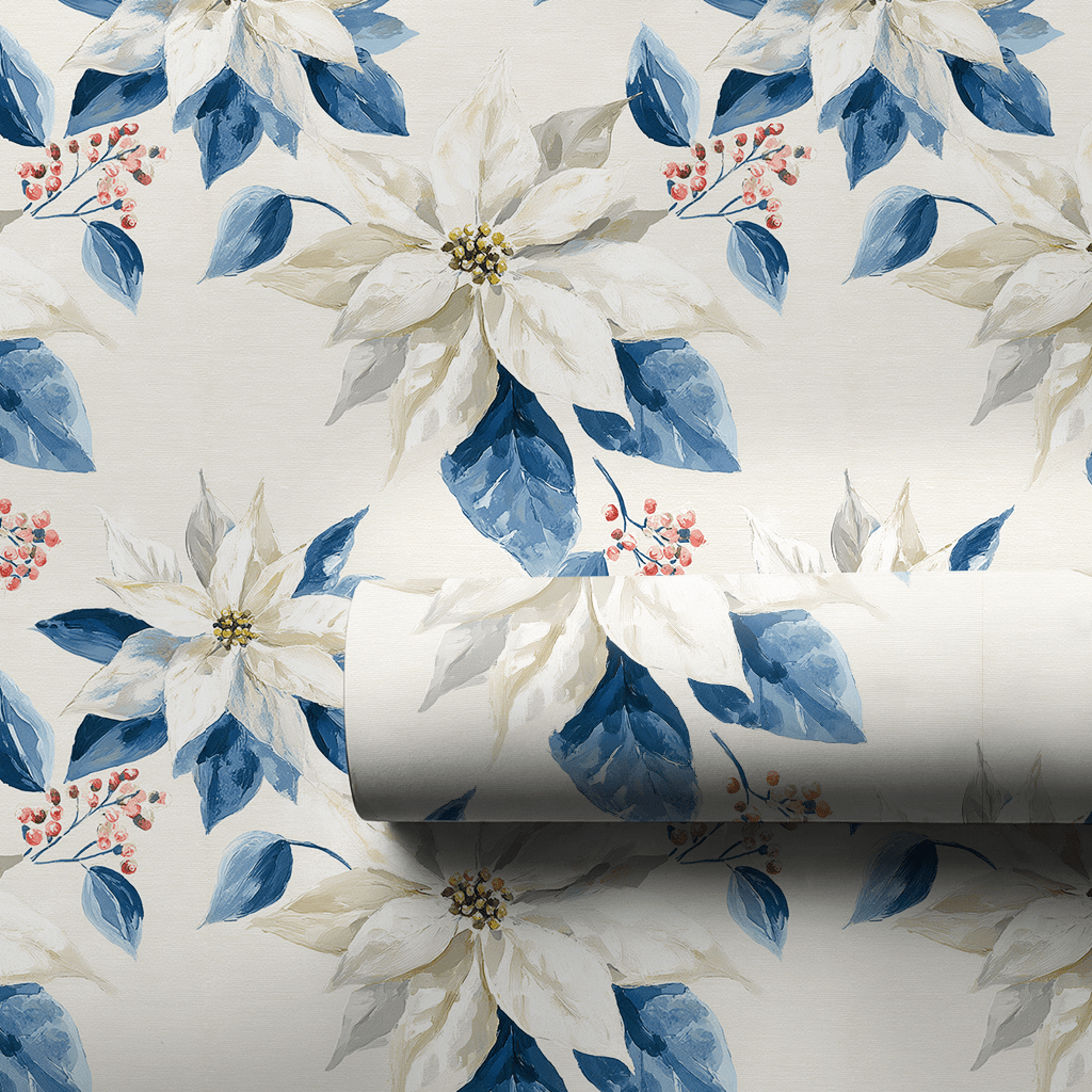 Winter Poinsettia - Wrapping Paper - Lemon Park