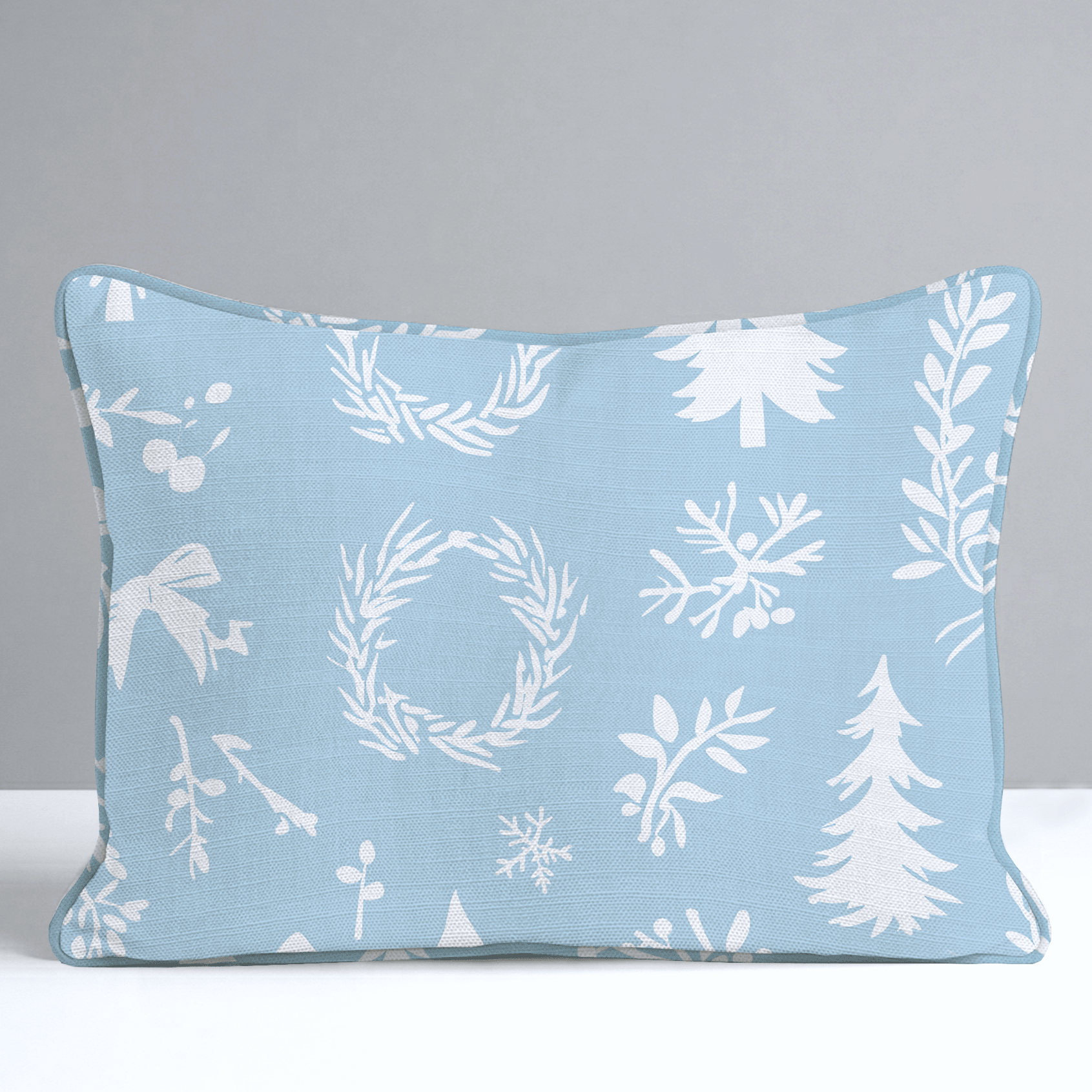 Winter Wreath Throw Pillow - Lemon Park