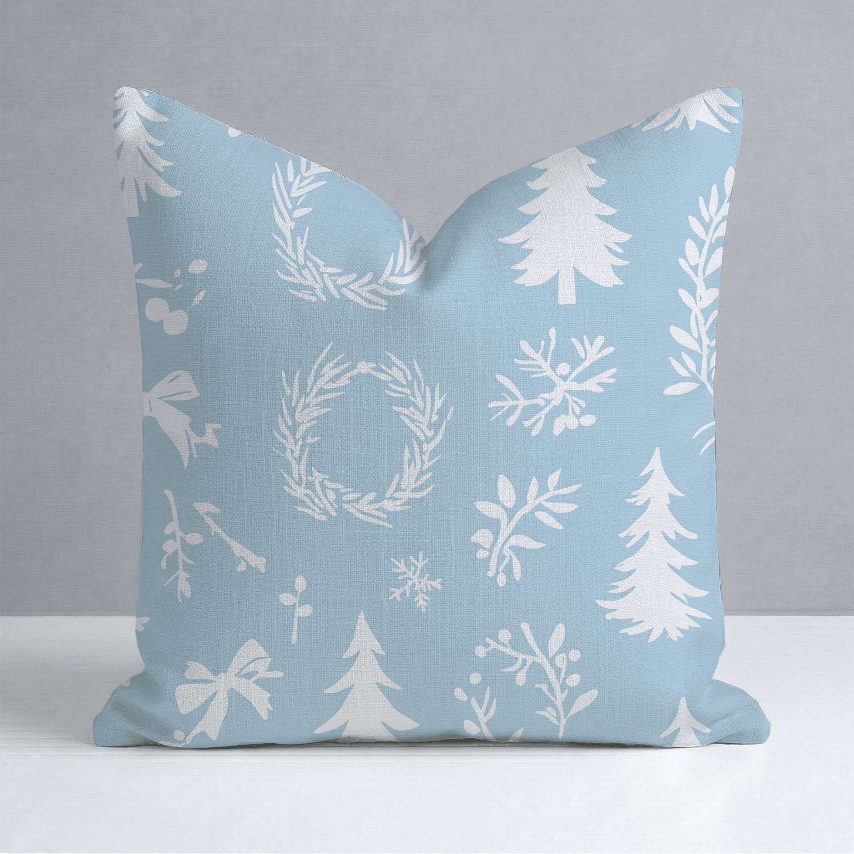 Winter Wreath Throw Pillow - Lemon Park