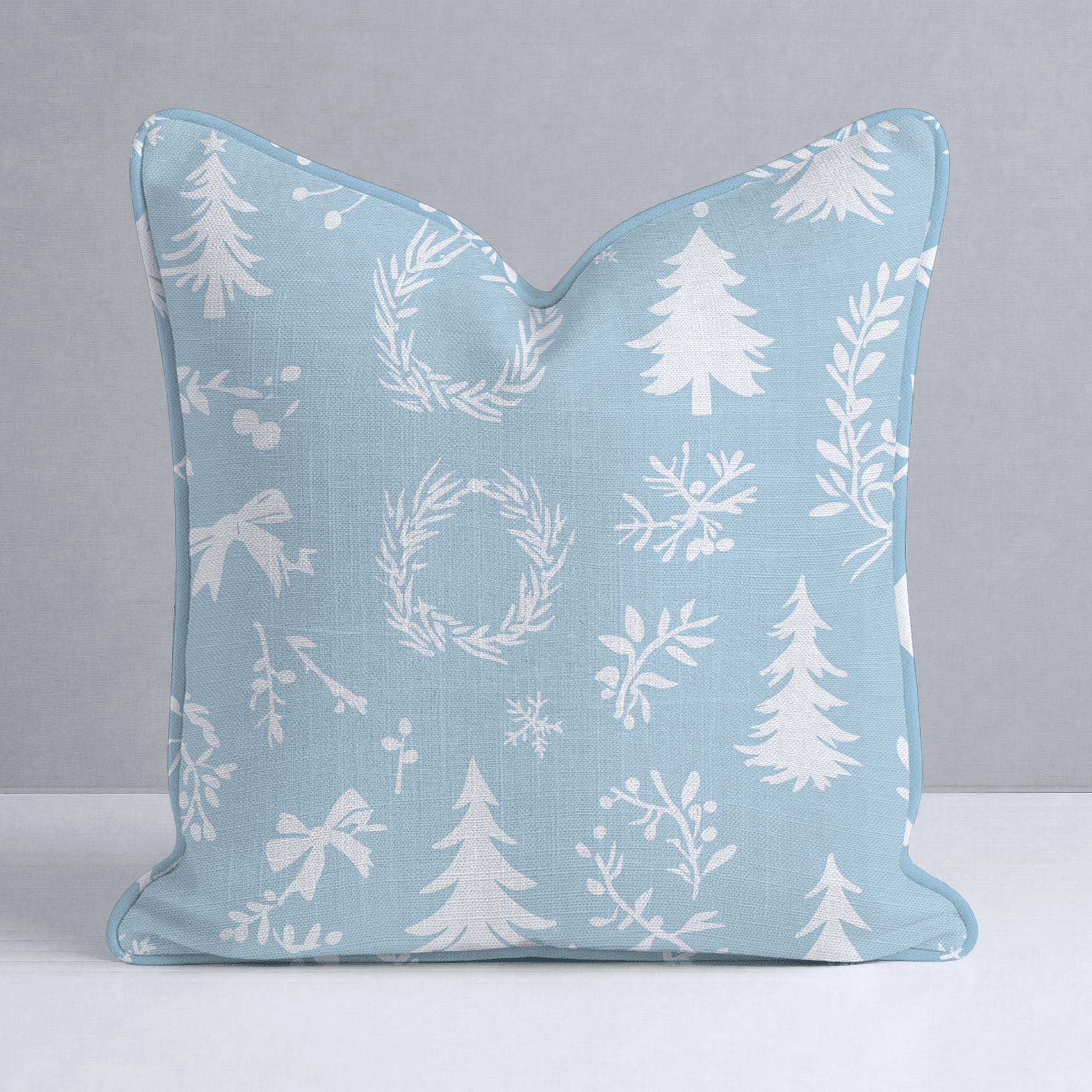 Winter Wreath Throw Pillow - Lemon Park