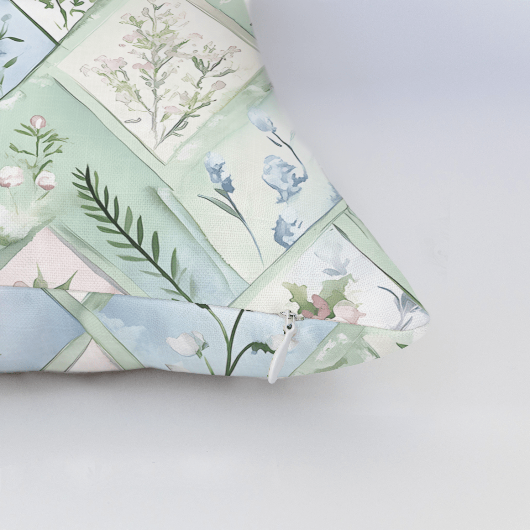 Winter's Patchwork Throw Pillow - Lemon Park