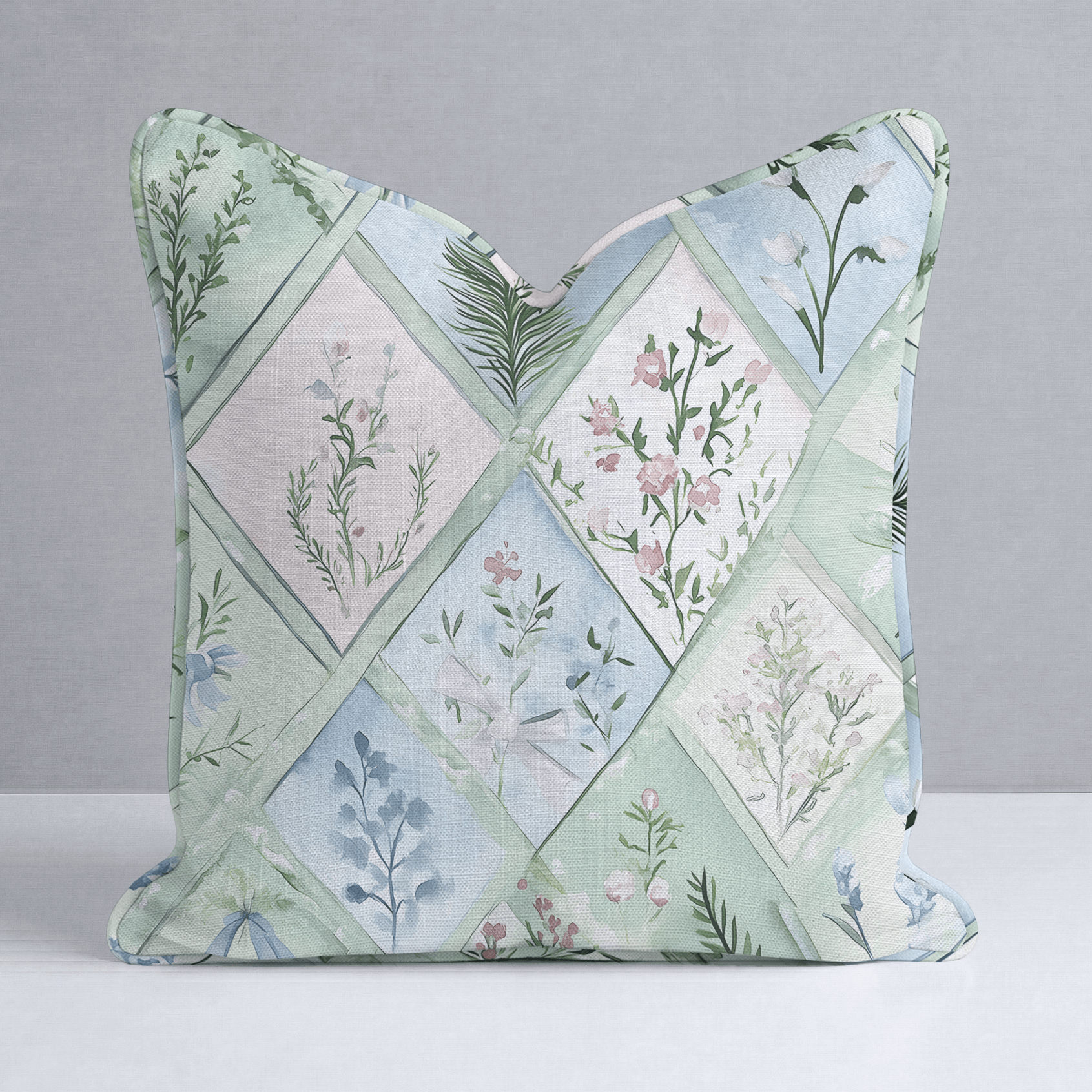 Winter's Patchwork Throw Pillow - Lemon Park