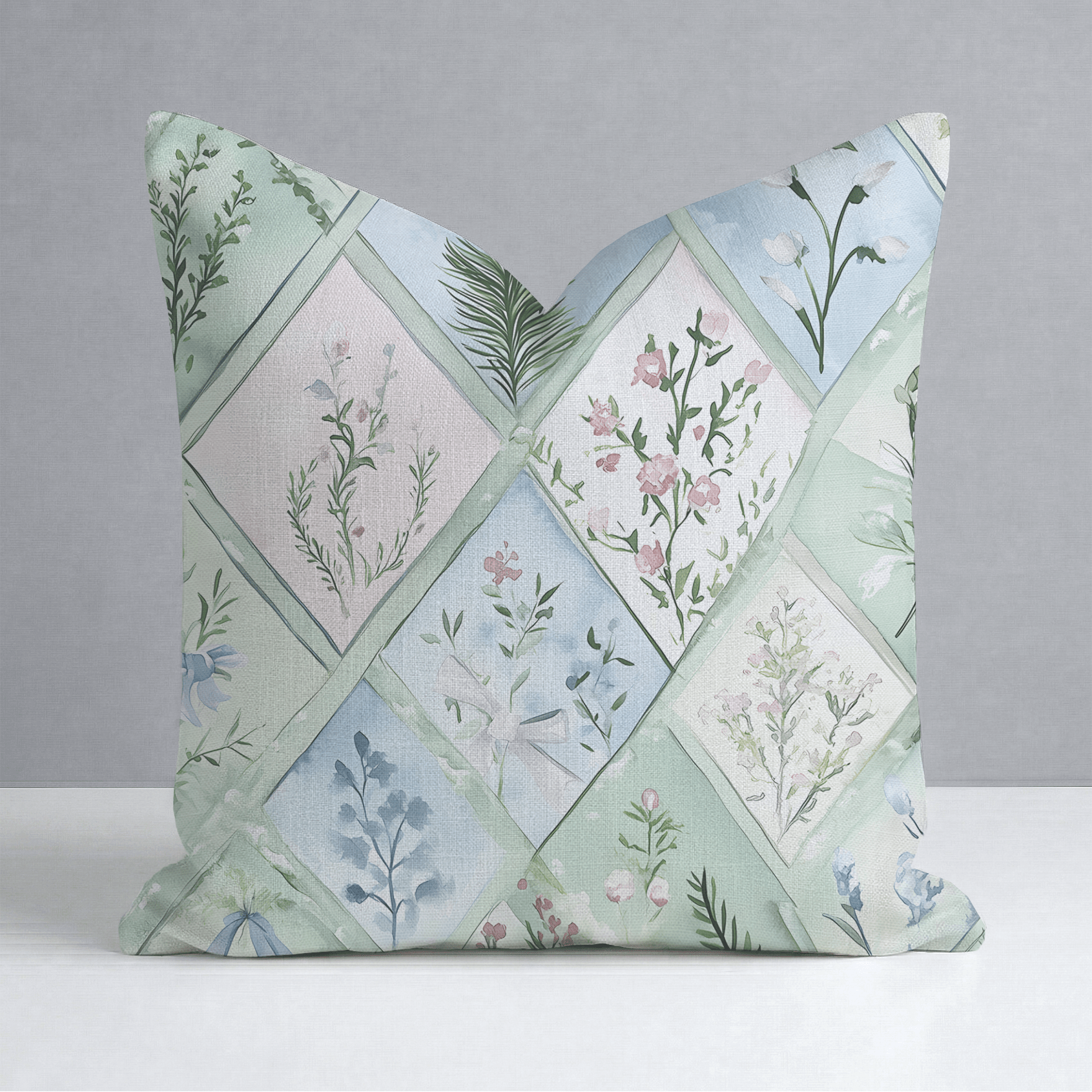 Winter's Patchwork Throw Pillow - Lemon Park