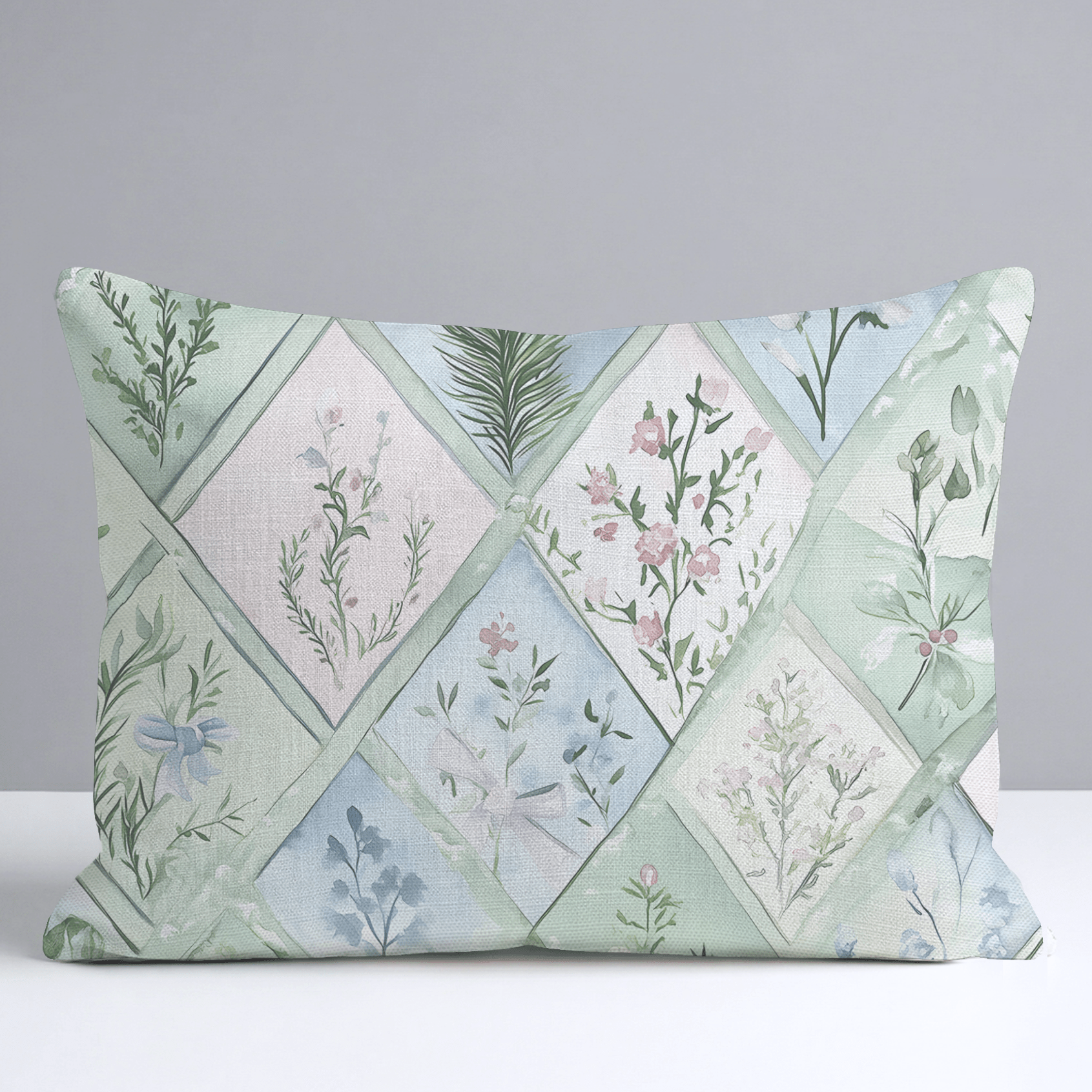 Winter's Patchwork Throw Pillow - Lemon Park