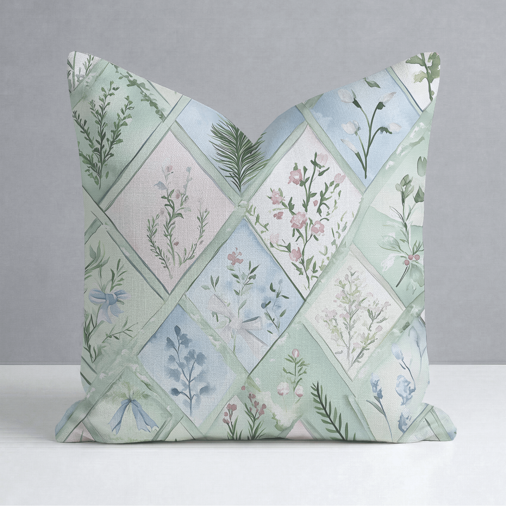 Winter's Patchwork Throw Pillow - Lemon Park