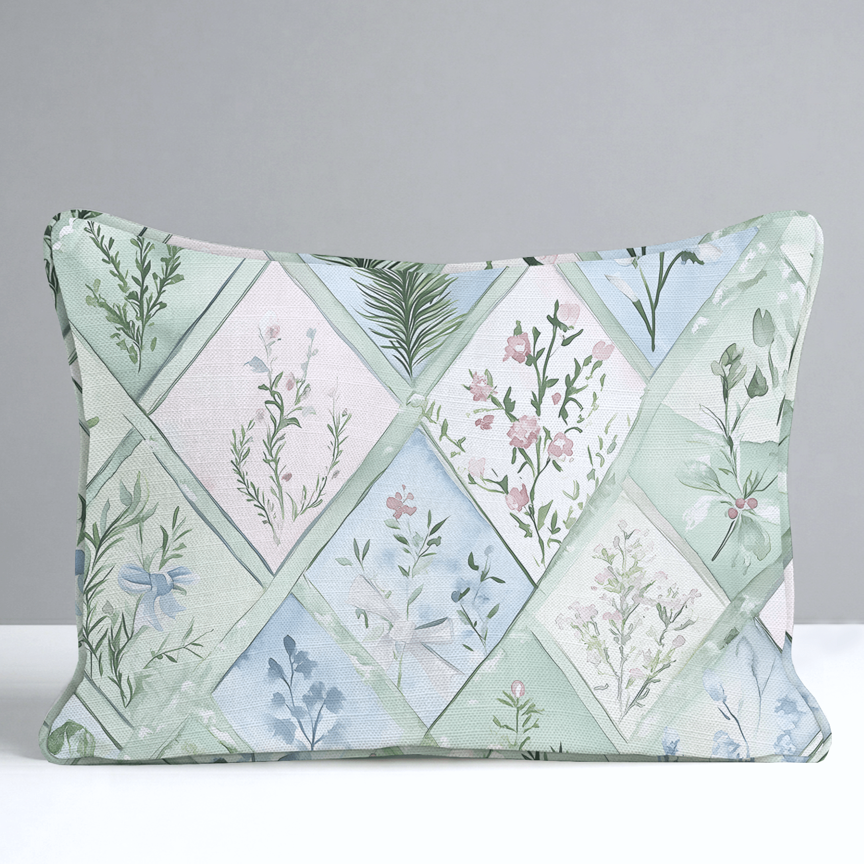 Winter's Patchwork Throw Pillow - Lemon Park