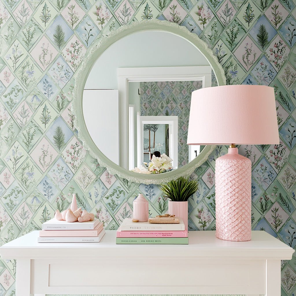 Winter's Patchwork Wallpaper - Lemon Park