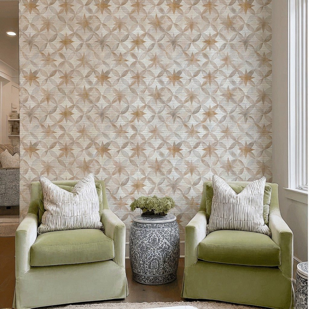 Wishing Dust Faux Grasscloth Wallpaper - Lemon Park