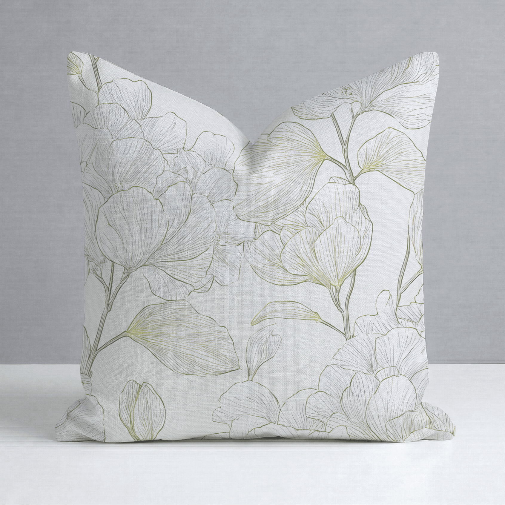 Yellow Hue Hydrangea Throw Pillow - Lemon Park