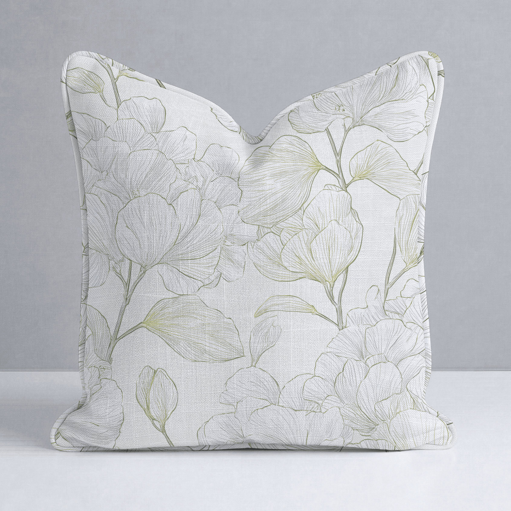 Yellow Hue Hydrangea Throw Pillow - Lemon Park