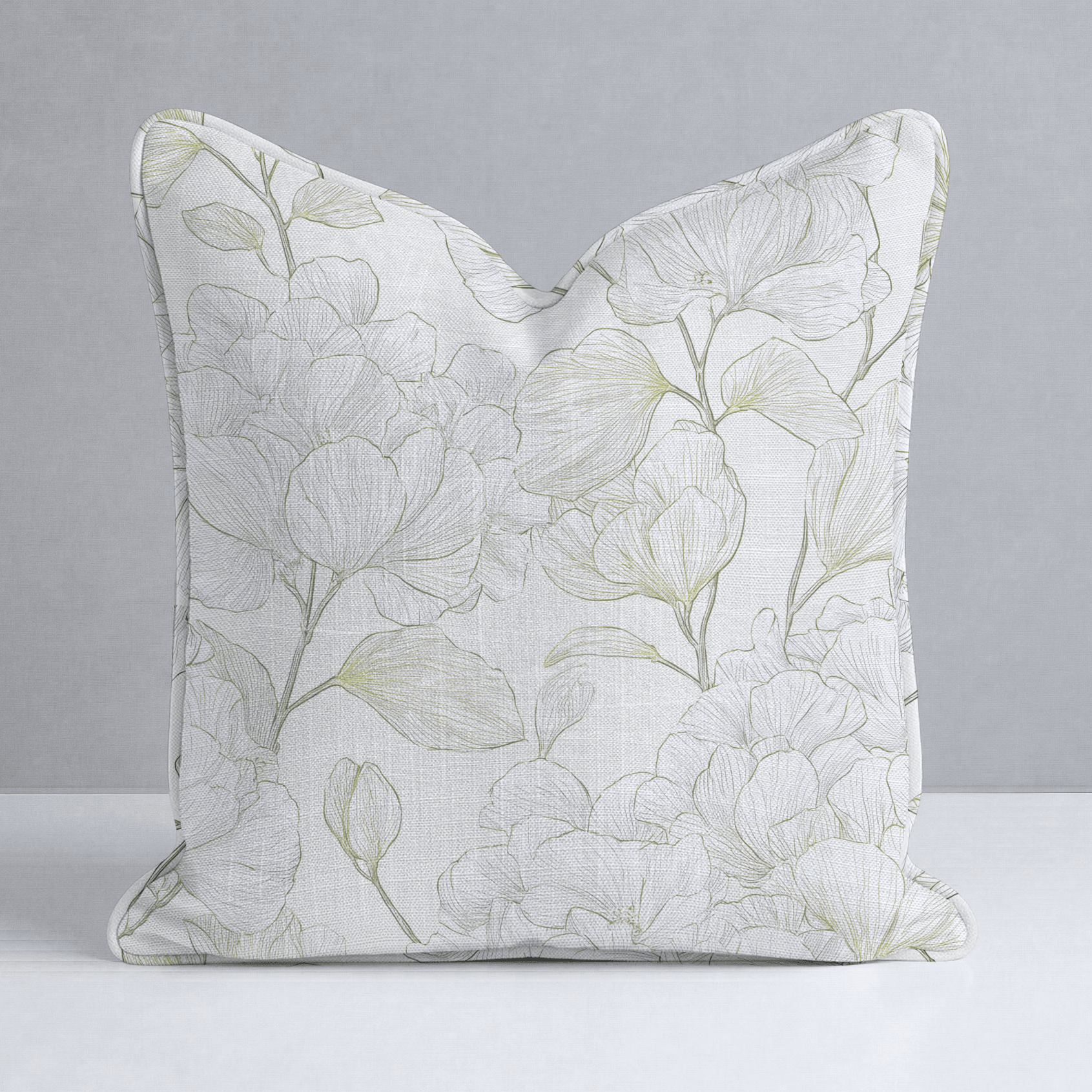 Yellow Hue Hydrangea Throw Pillow - Lemon Park