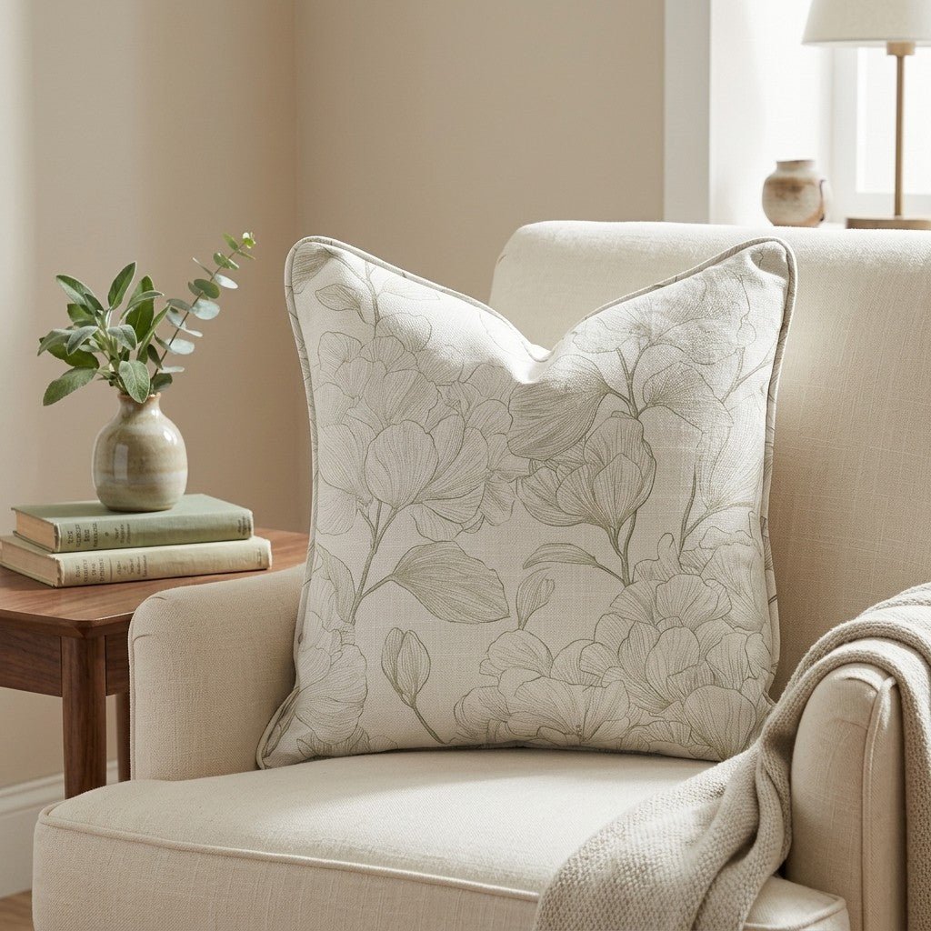 Yellow Hue Hydrangea Throw Pillow - Lemon Park