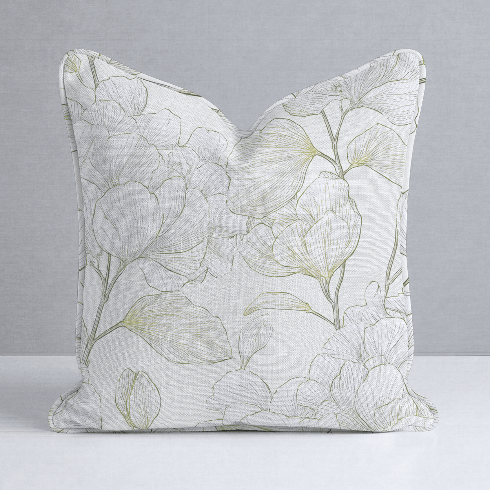 Yellow Hue Hydrangea Throw Pillow - Lemon Park