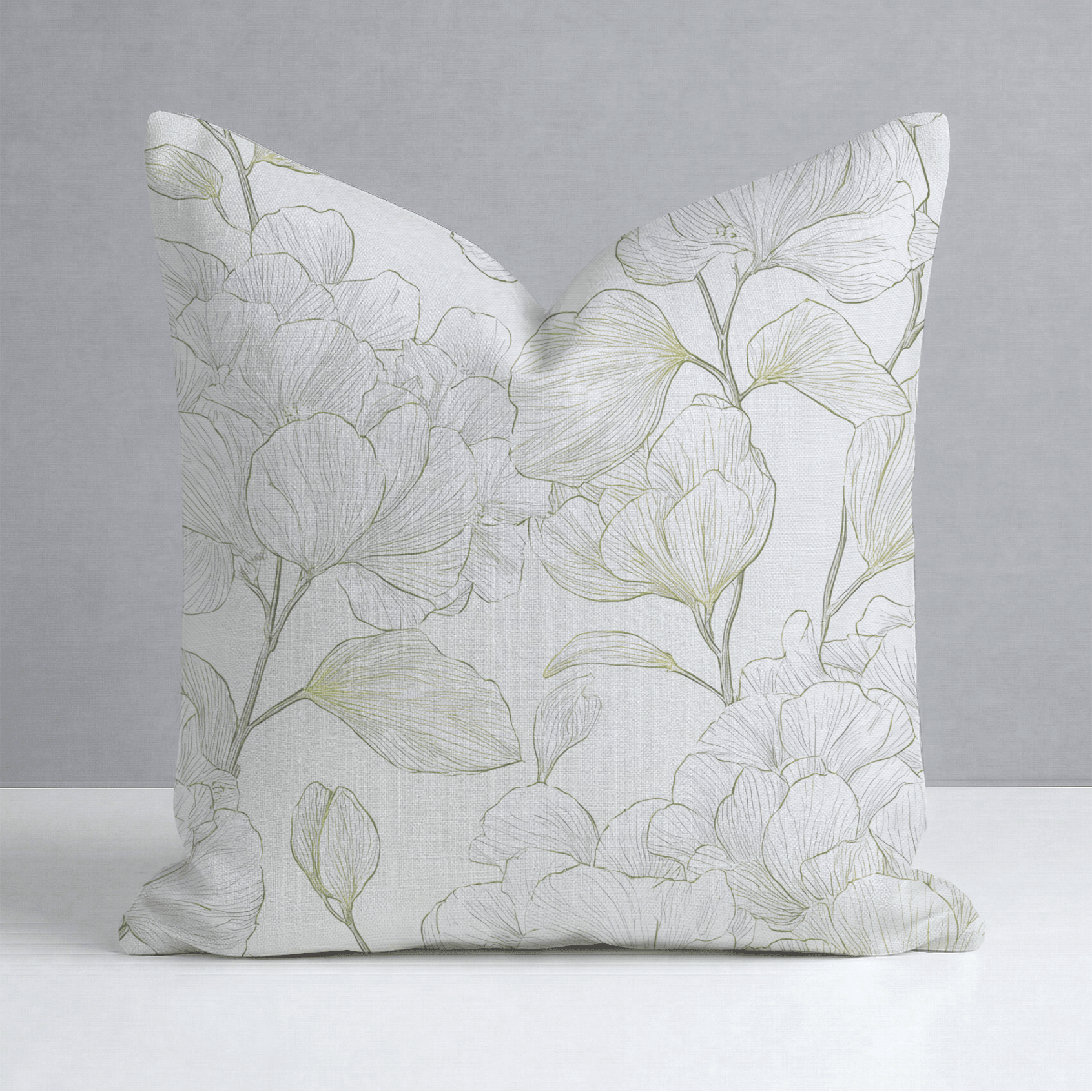 Yellow Hue Hydrangea Throw Pillow - Lemon Park