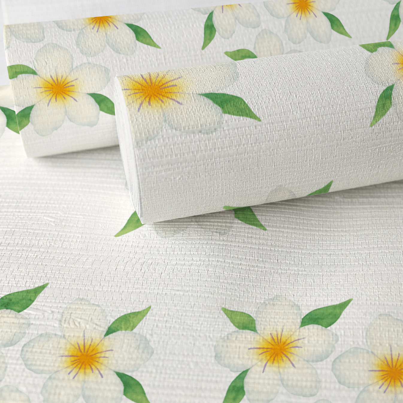 Yellow Sprouts Faux Grasscloth Wallpaper - Lemon Park