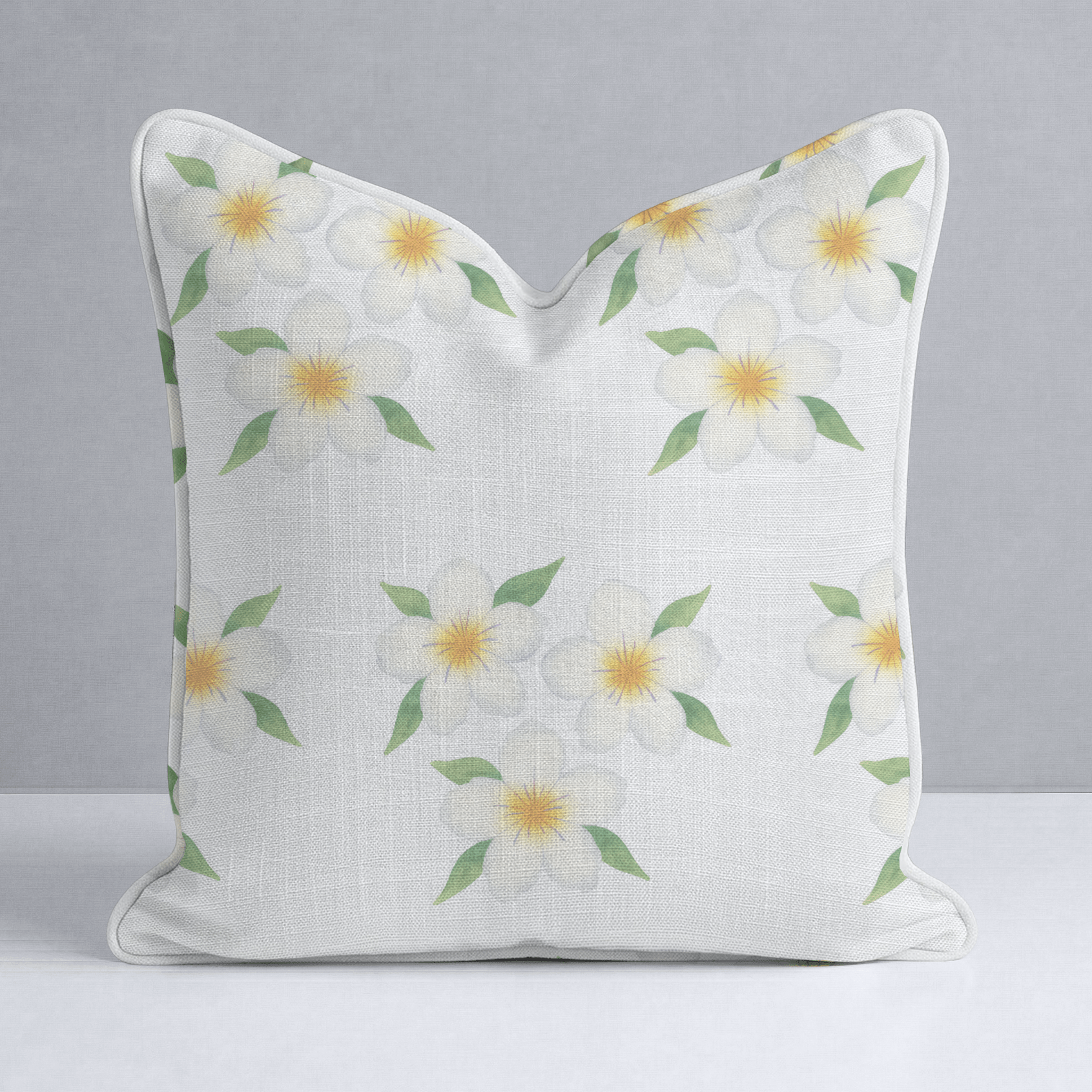 Yellow Sprouts Throw Pillow - Lemon Park
