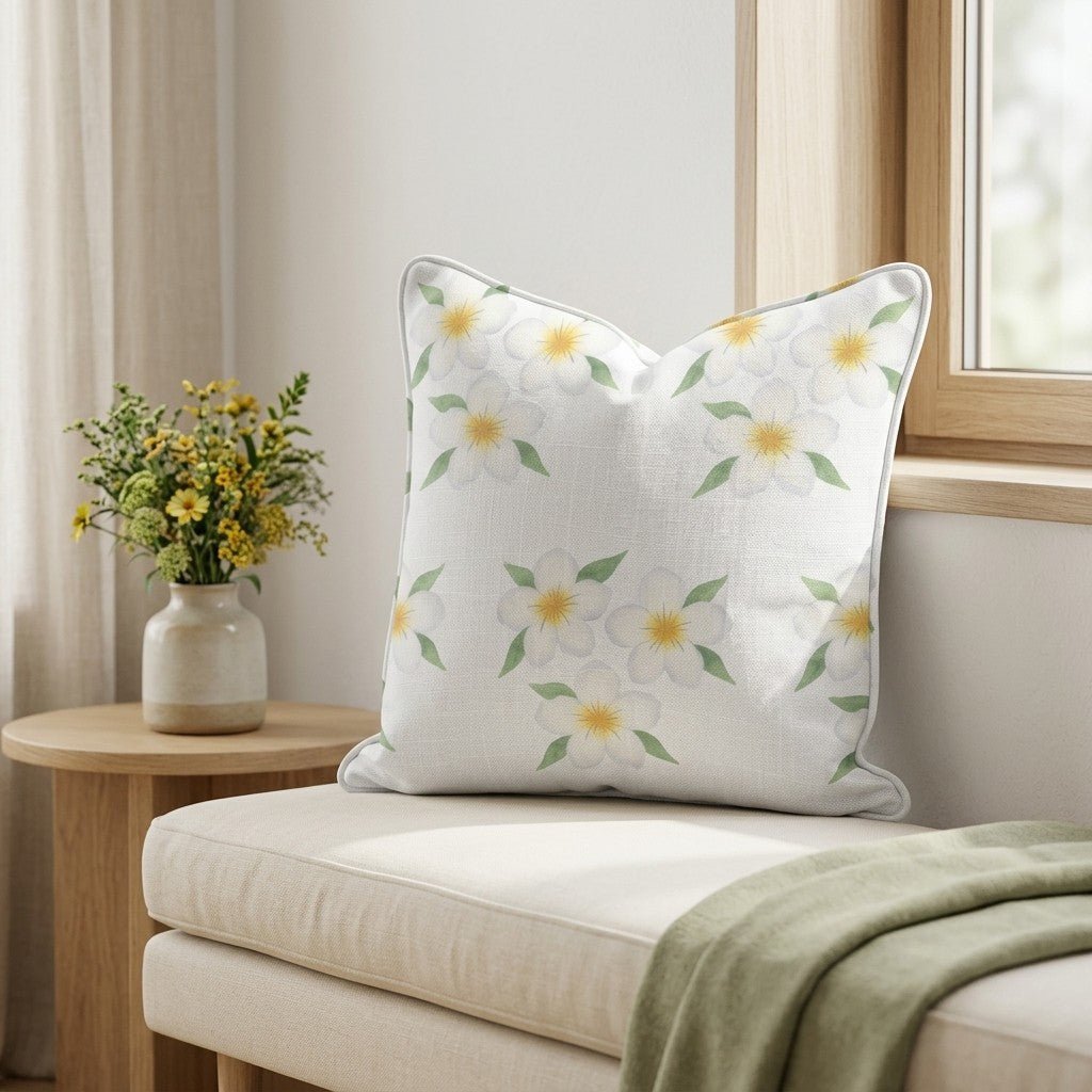 Yellow Sprouts Throw Pillow - Lemon Park