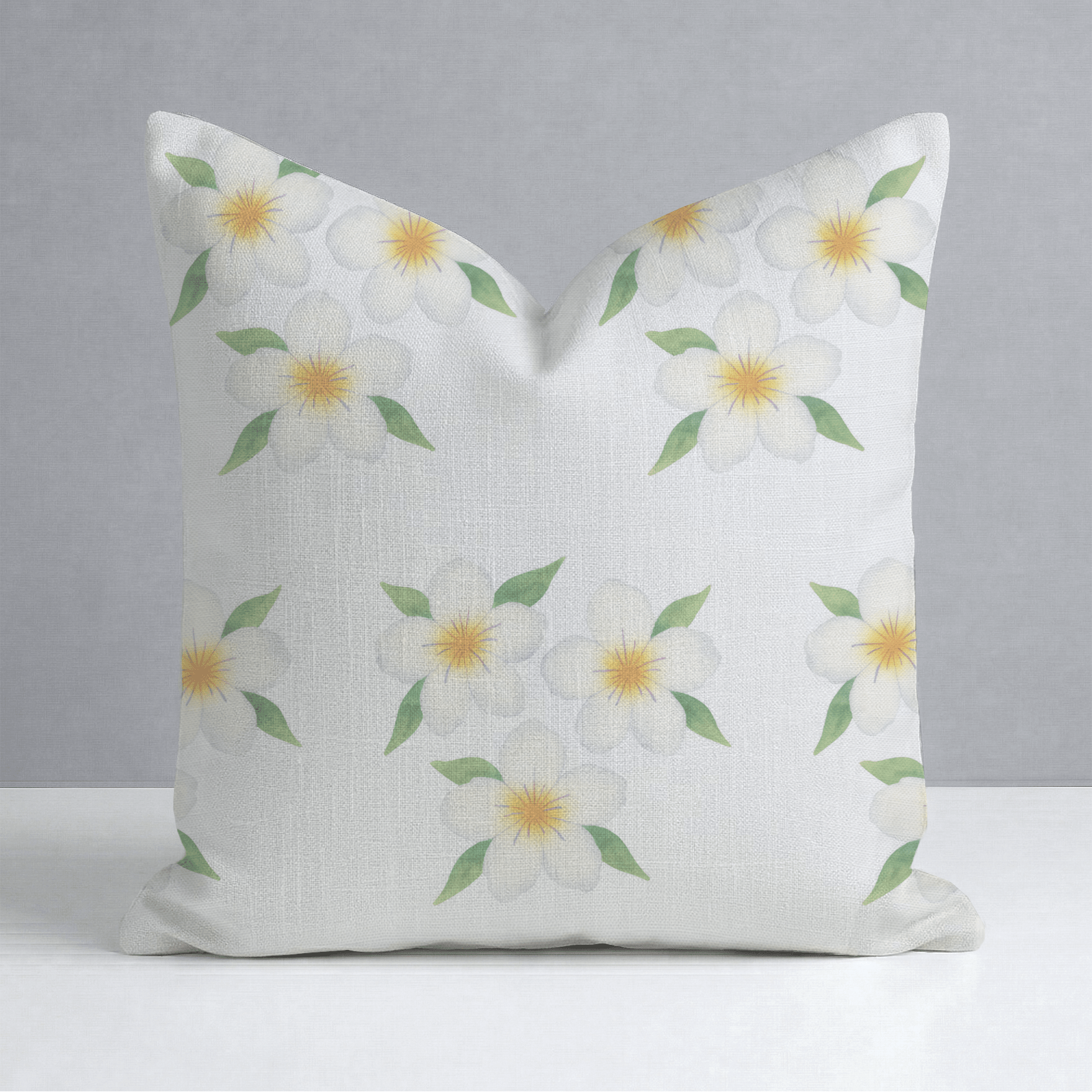 Yellow Sprouts Throw Pillow - Lemon Park