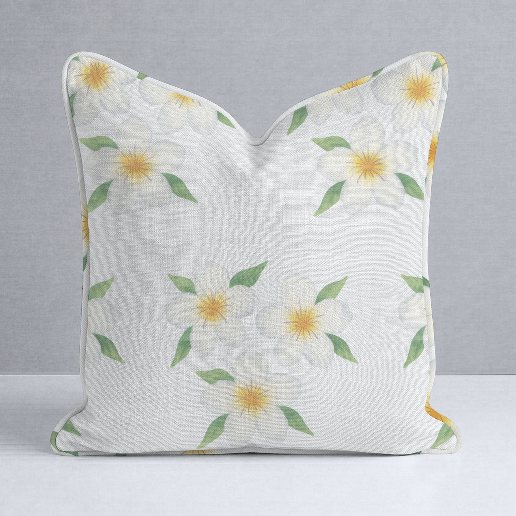 Yellow Sprouts Throw Pillow - Lemon Park