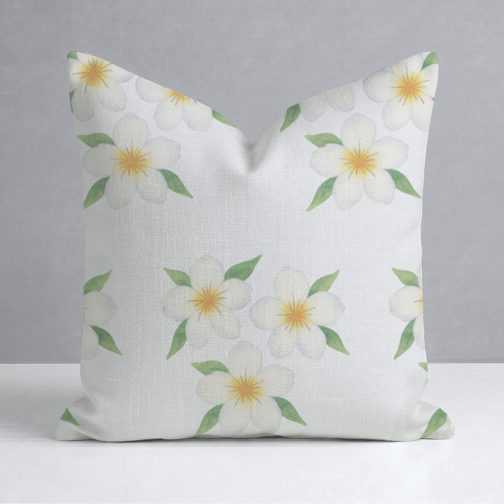 Yellow Sprouts Throw Pillow - Lemon Park